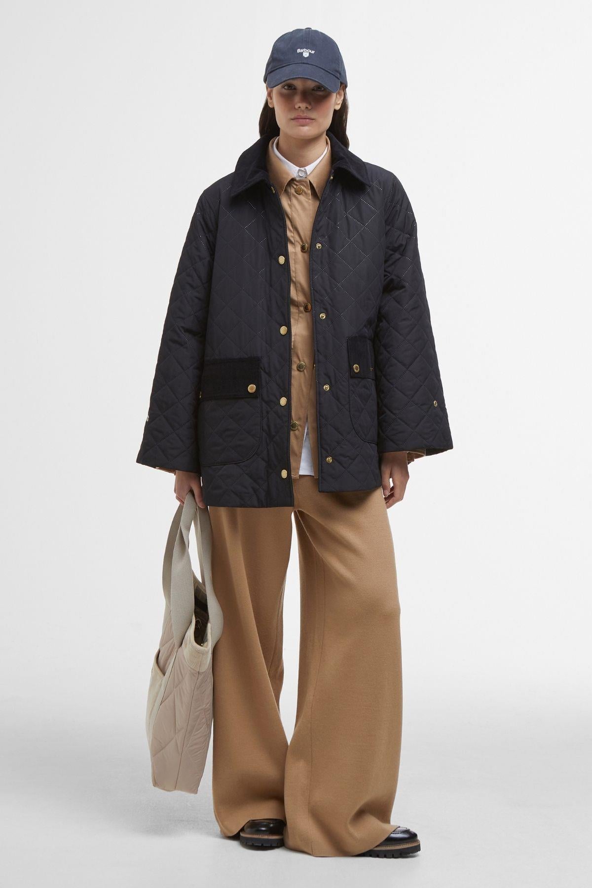 Barbour Corinne Kapitone Ceket BK11 Black/Ancient