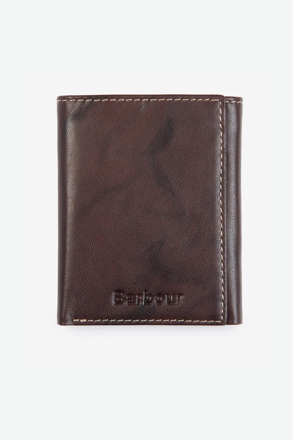 Barbour Crail Deri Tri Fold Cüzdan BR 35 Chestnut Brown
