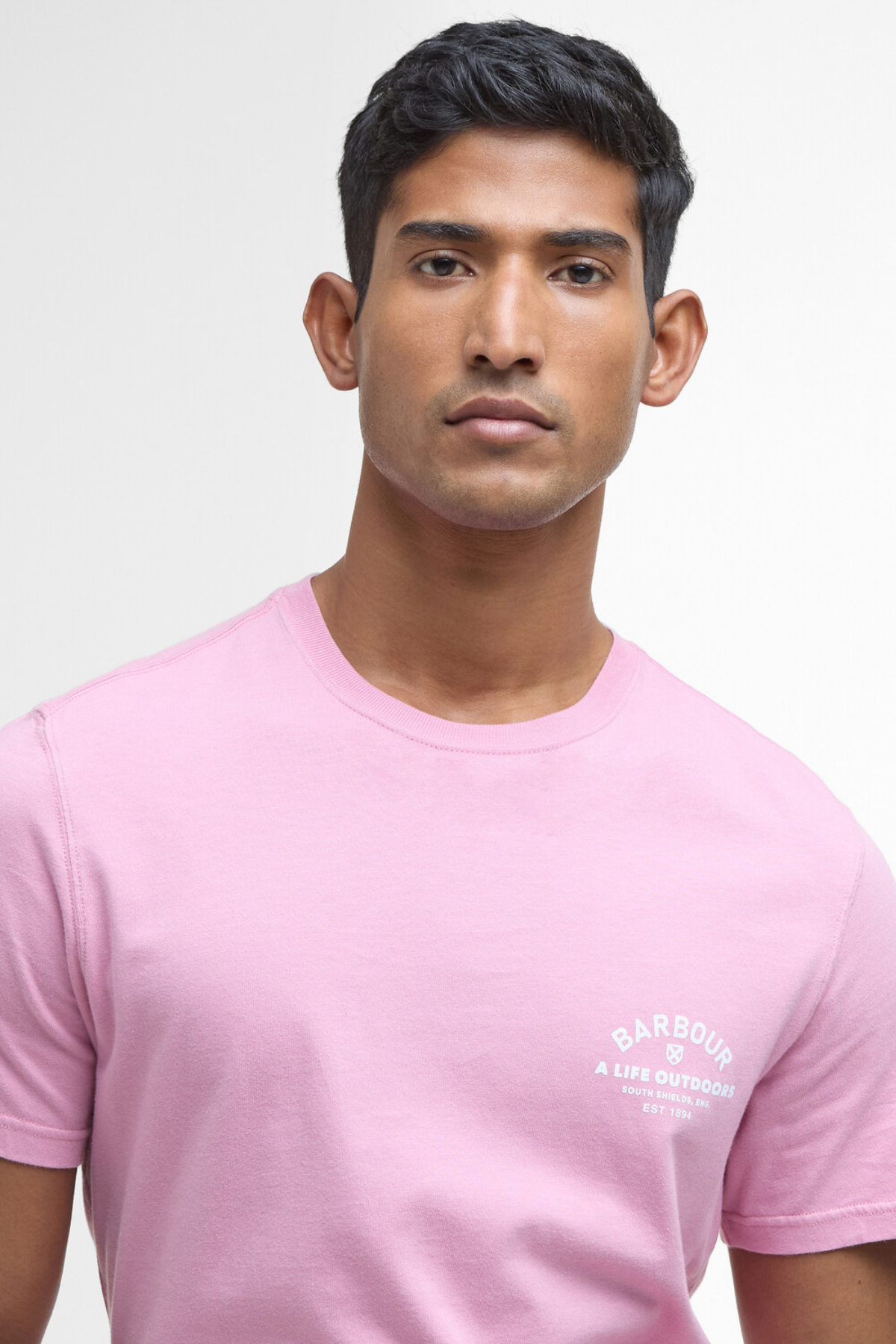 Barbour Cranmer Logo T-Shirt PI76 True Pink