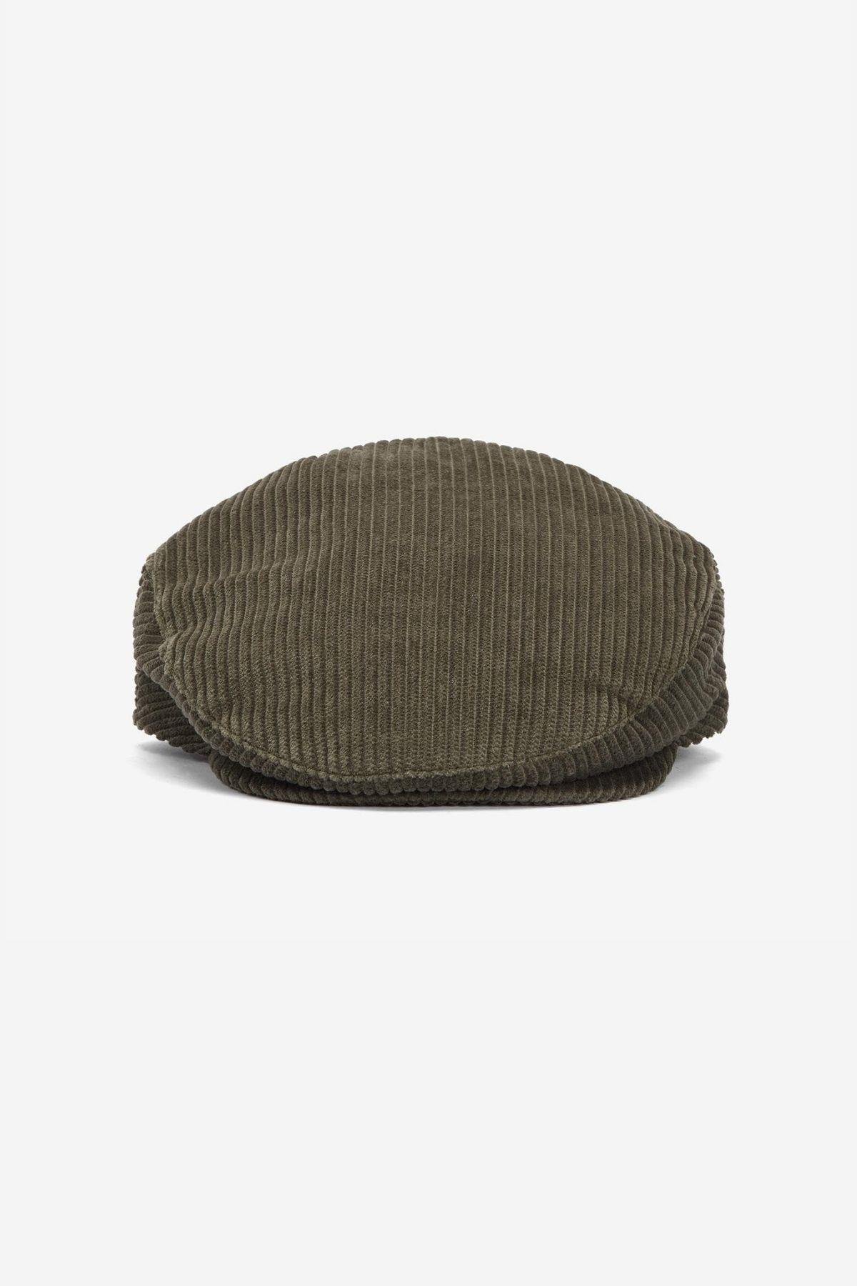 Barbour Craster Cord Flat Şapka OL31 Olıve