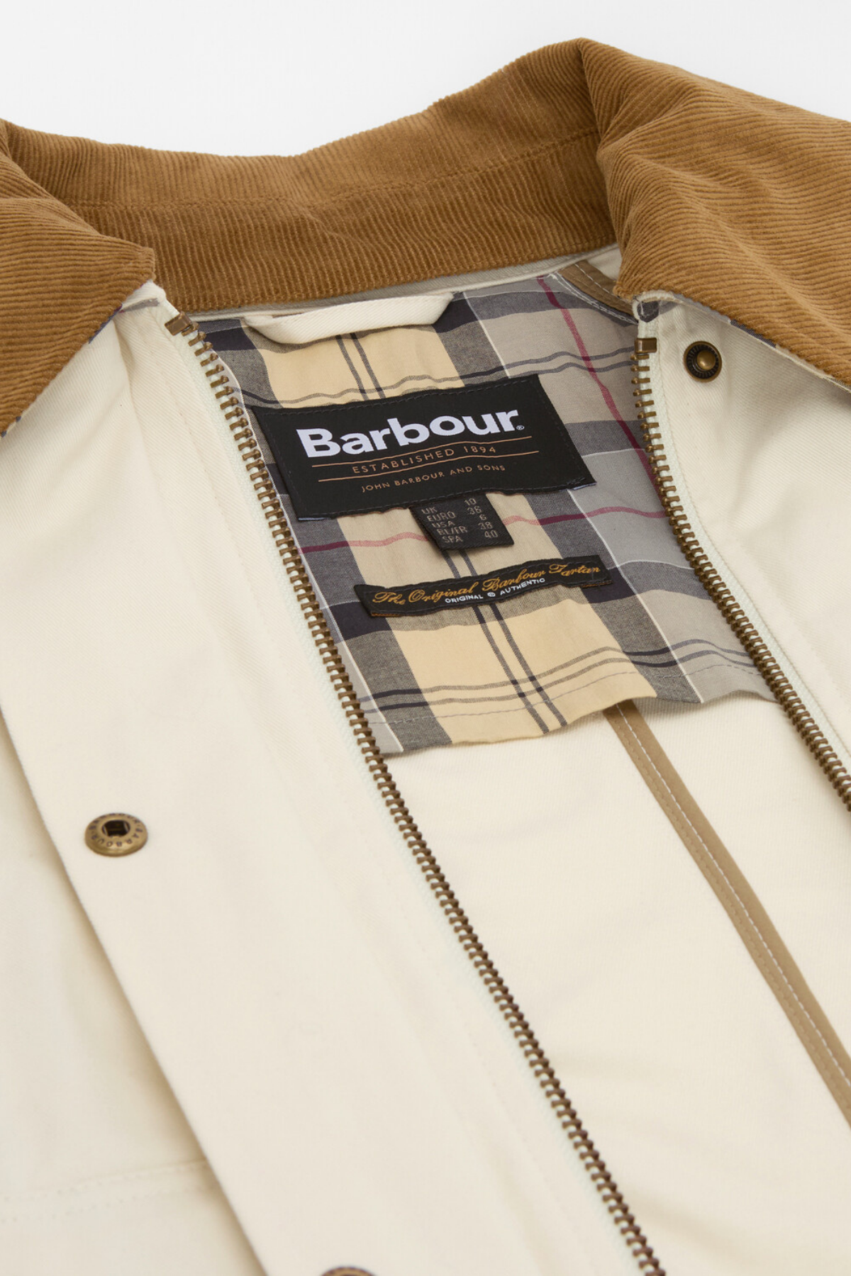 Barbour Cropped Beadnell Casual Ceket CR11 Light Pearl/Dress/Beige