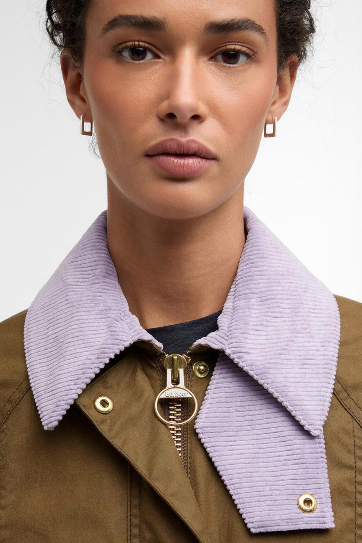 Barbour Cropped Beadnell Yağlı Ceket SN31 Sand/Dress/Heather Mist