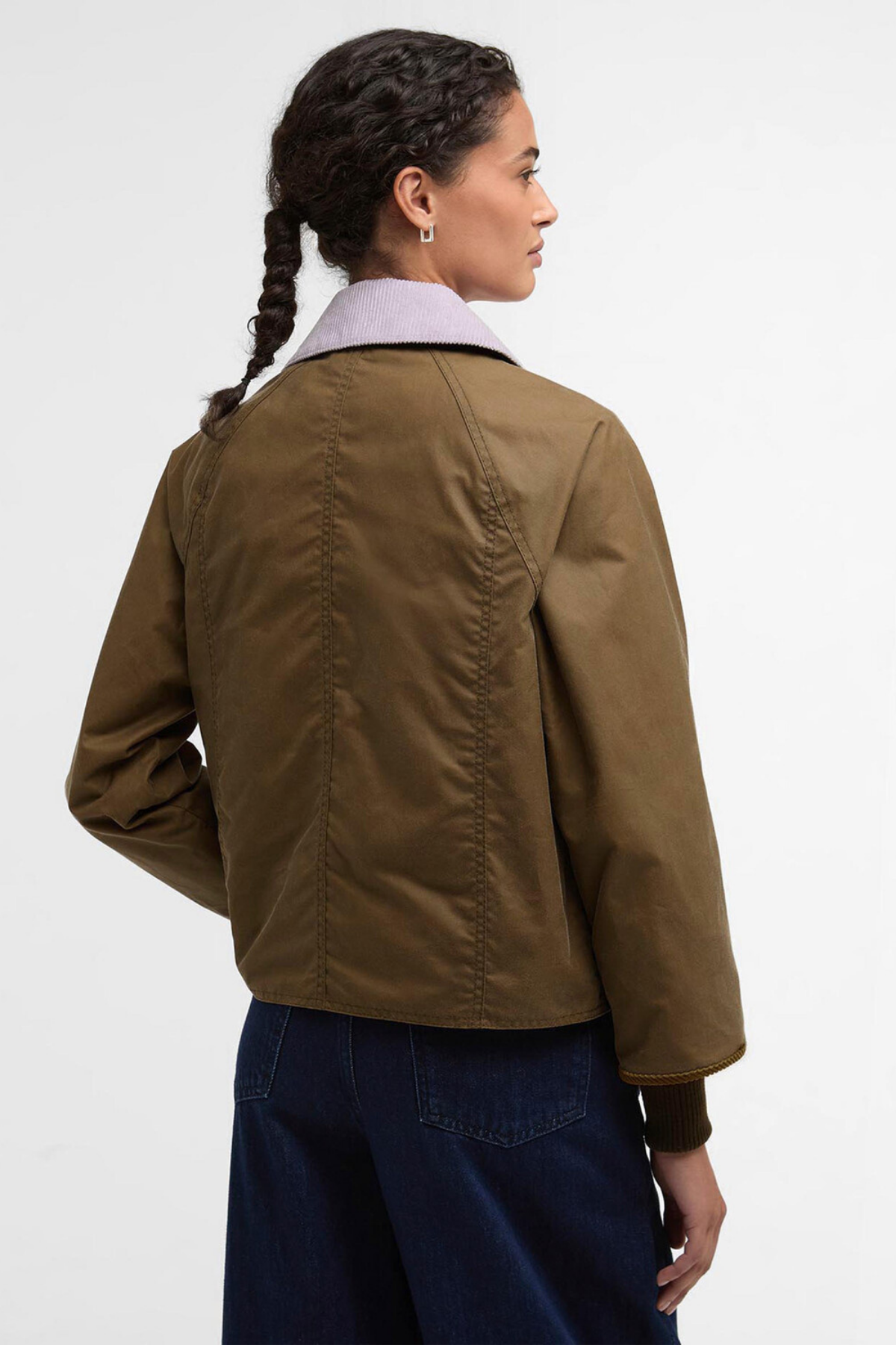 Barbour Cropped Beadnell Yağlı Ceket SN31 Sand/Dress/Heather Mist