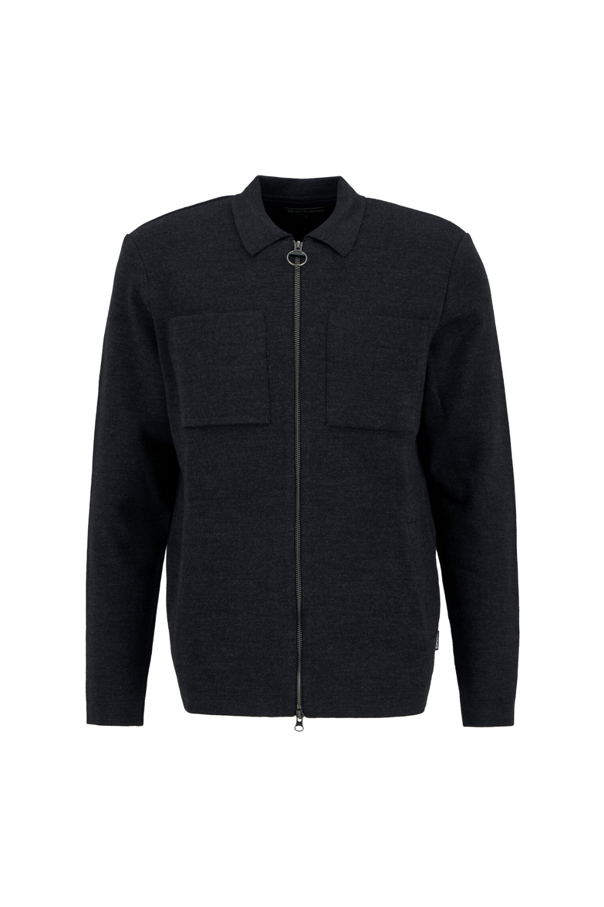 Barbour Croscombe Knitted Zip Through Hırka CH51 Charcoal M.