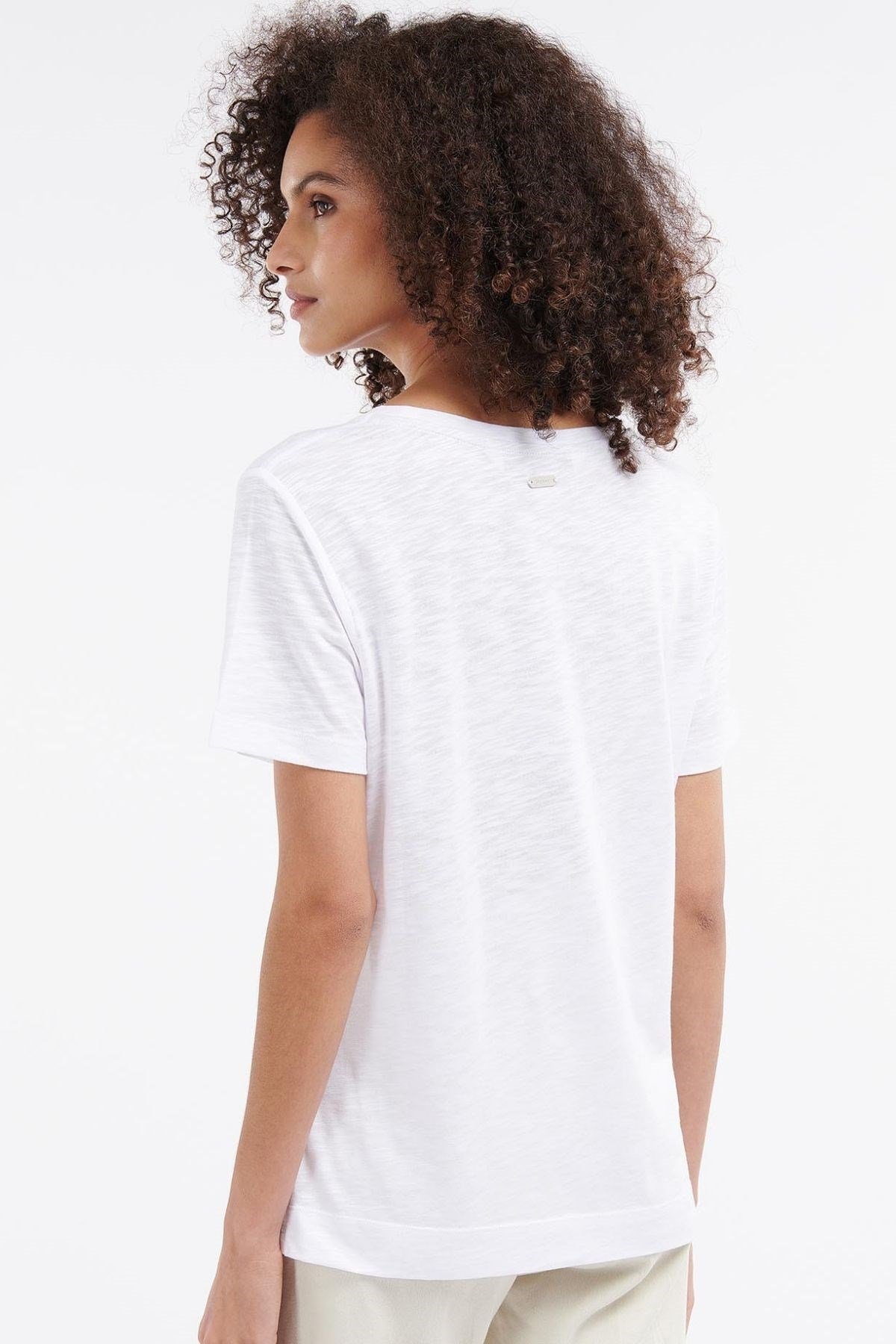 Barbour Darla Top Bisiklet Yaka WH11 Cloud White