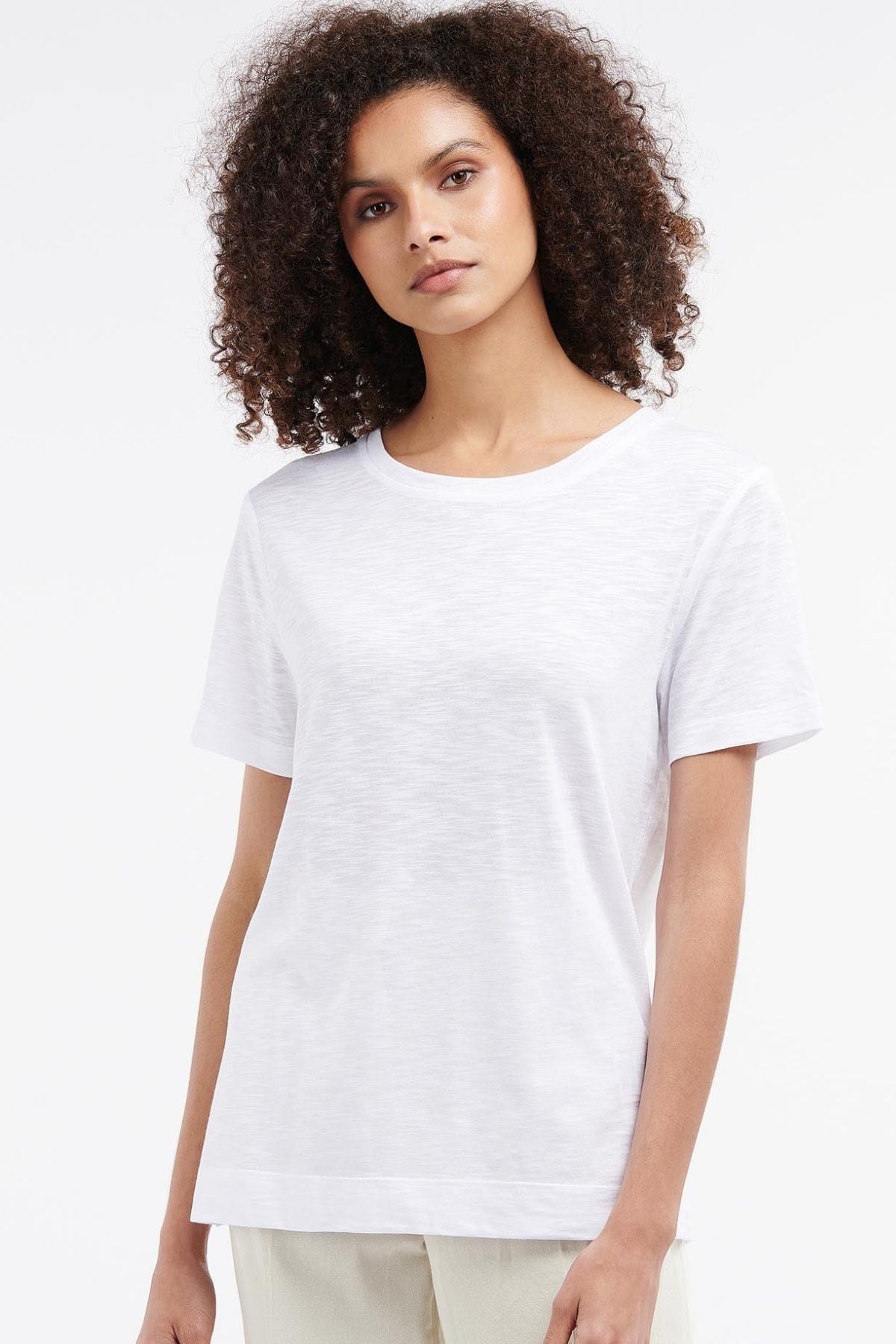 Barbour Darla Top Bisiklet Yaka WH11 Cloud White