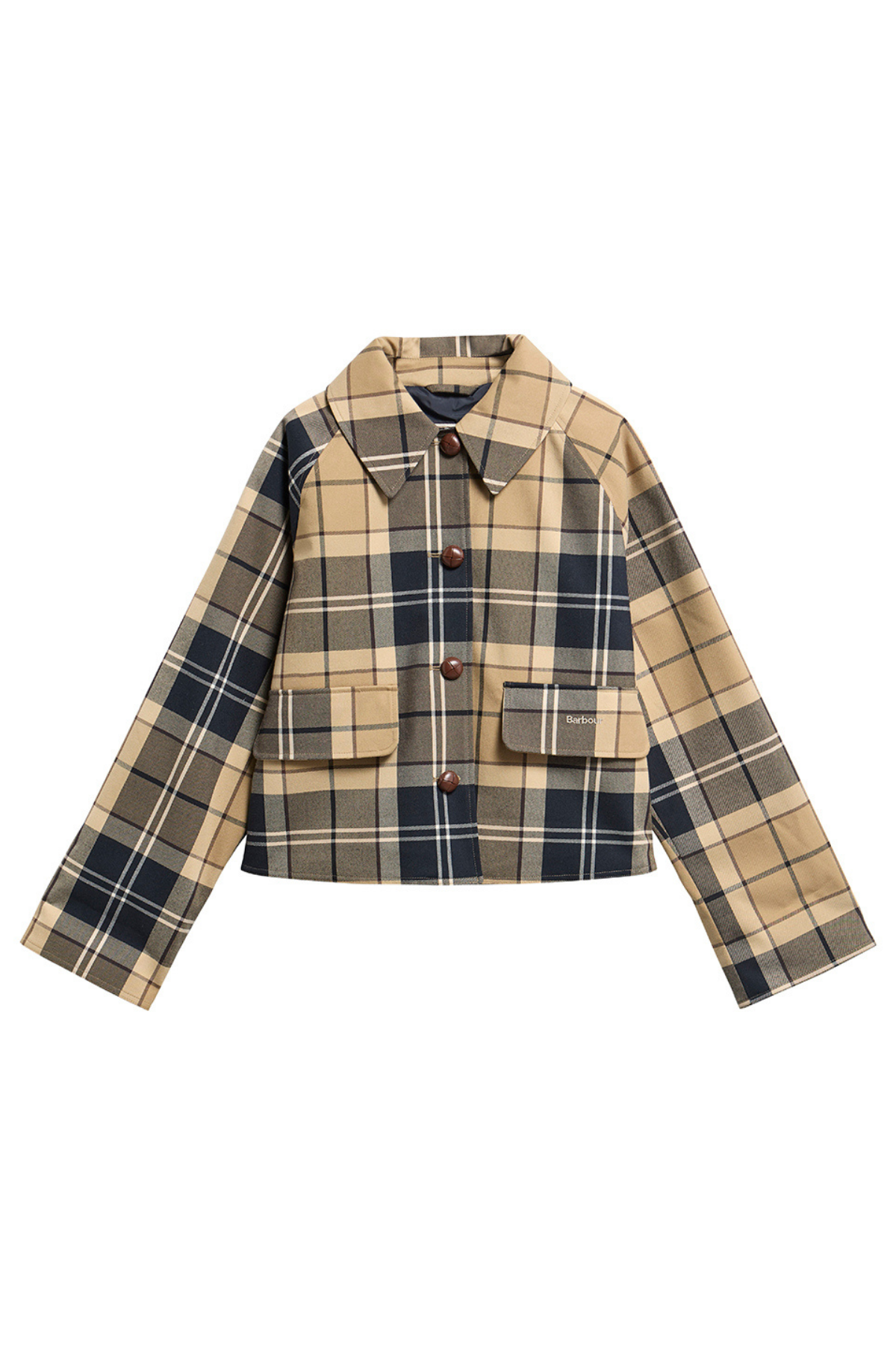 Barbour Delilah Showerproof Ceket BE52 Birchwood Dress Tartan