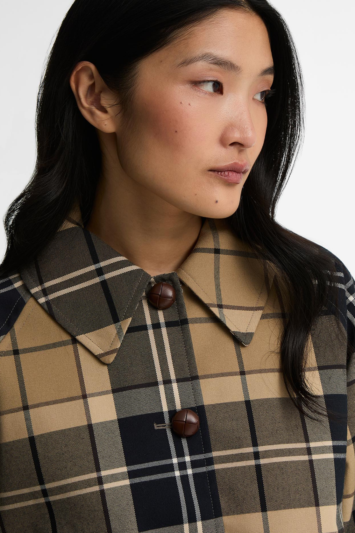 Barbour Delilah Showerproof Ceket BE52 Birchwood Dress Tartan