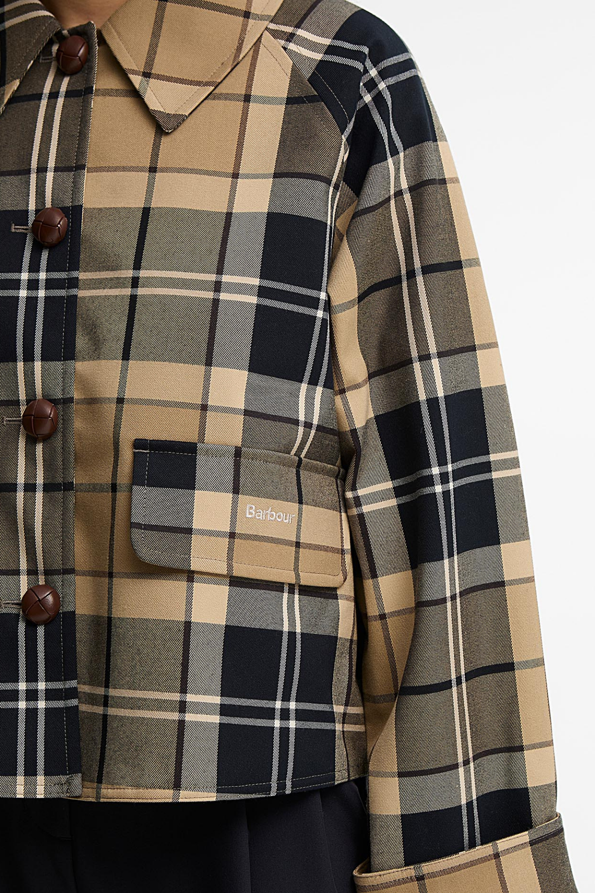 Barbour Delilah Showerproof Ceket BE52 Birchwood Dress Tartan