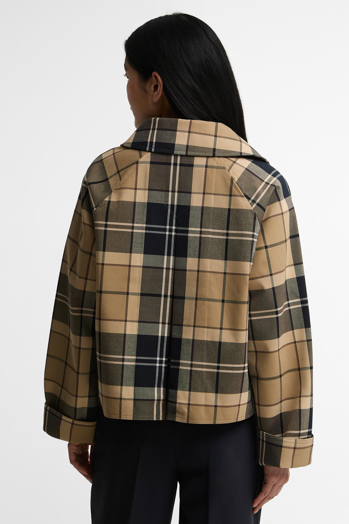 Barbour Delilah Showerproof Ceket BE52 Birchwood Dress Tartan