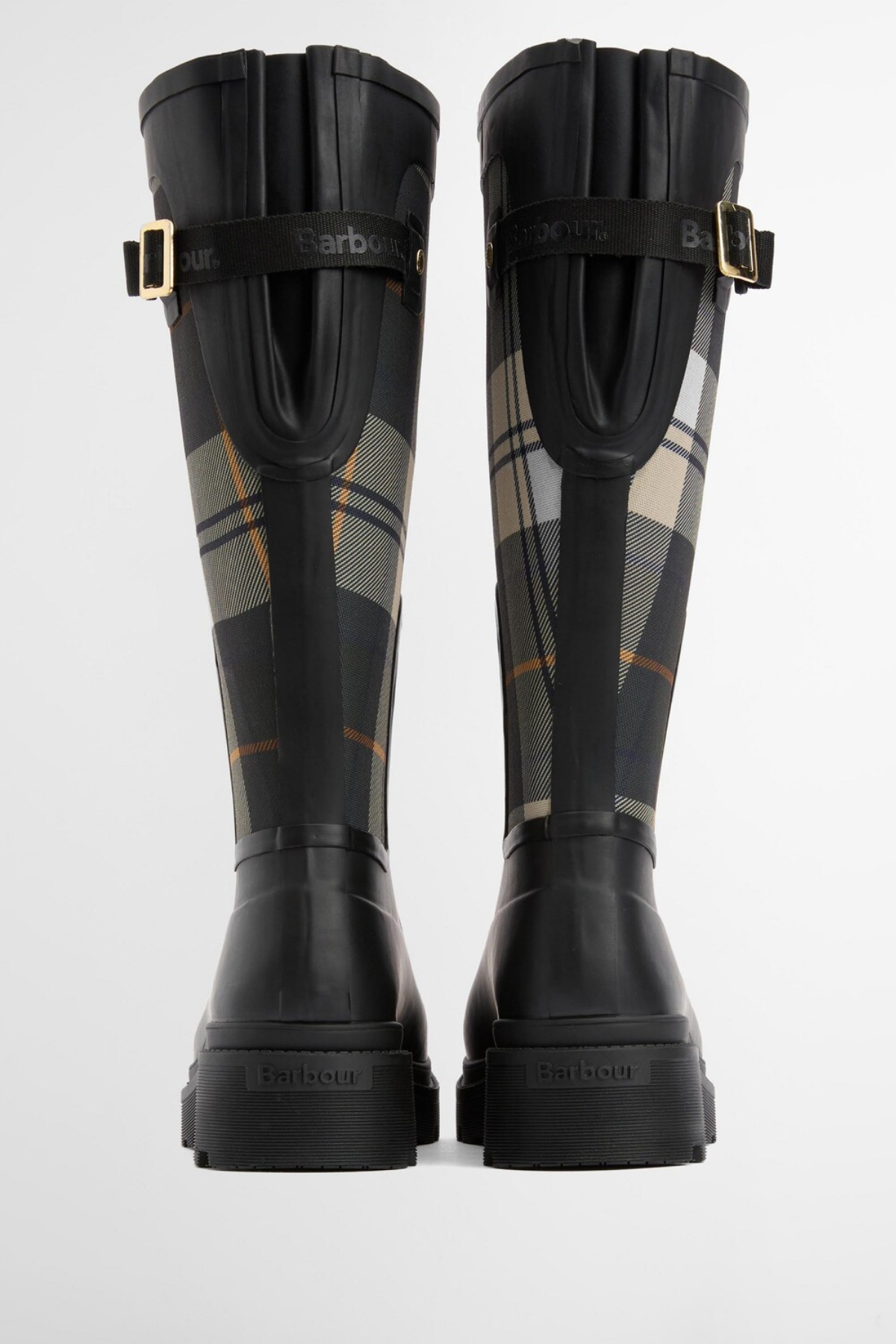 Barbour Dena Tall Welly Çizme BK71 Black/Ancient Tartan