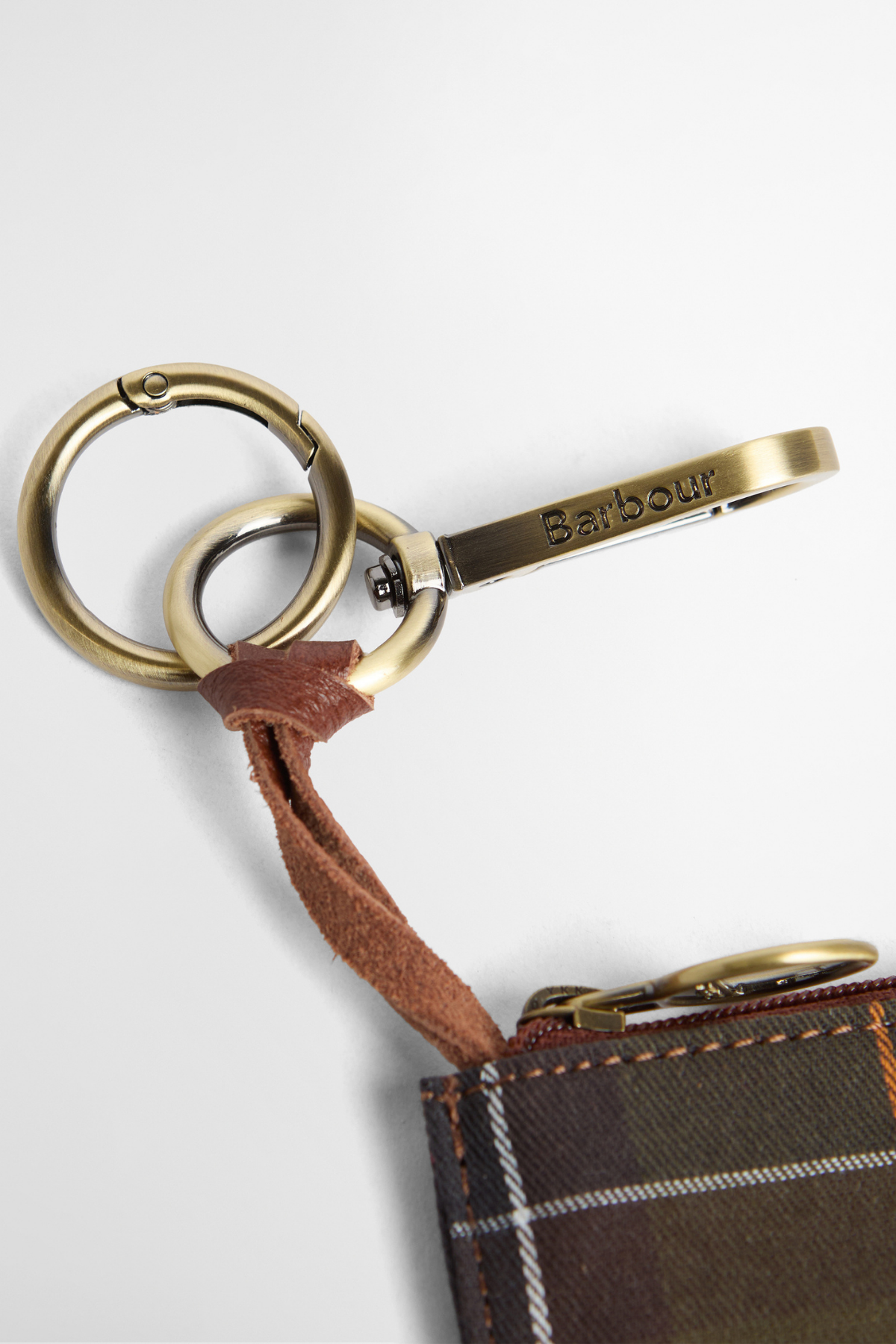 Barbour Deri Coin Purse Çanta Charm TN11 Classic Tartan