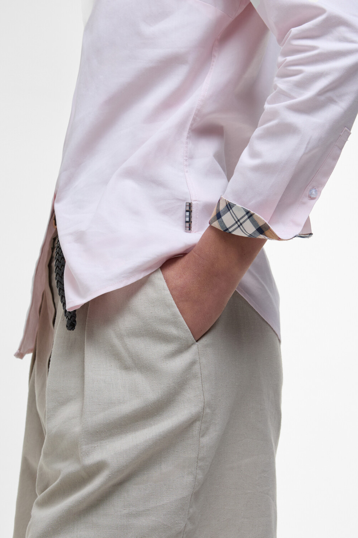 Barbour Derwent Gömlek PI37 Pink/Hessian Tartan