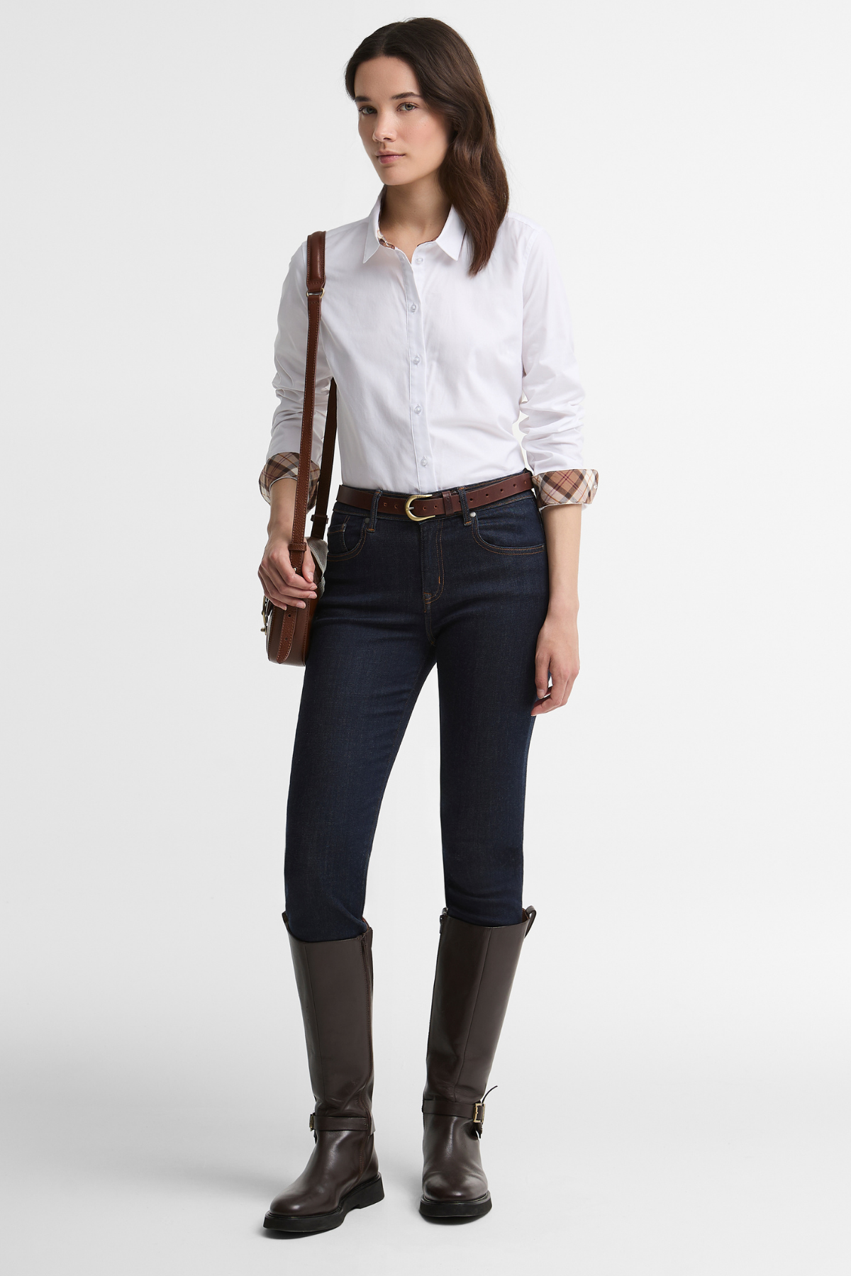 Barbour Derwent Gömlek WH73 White Lt Muted Tartan