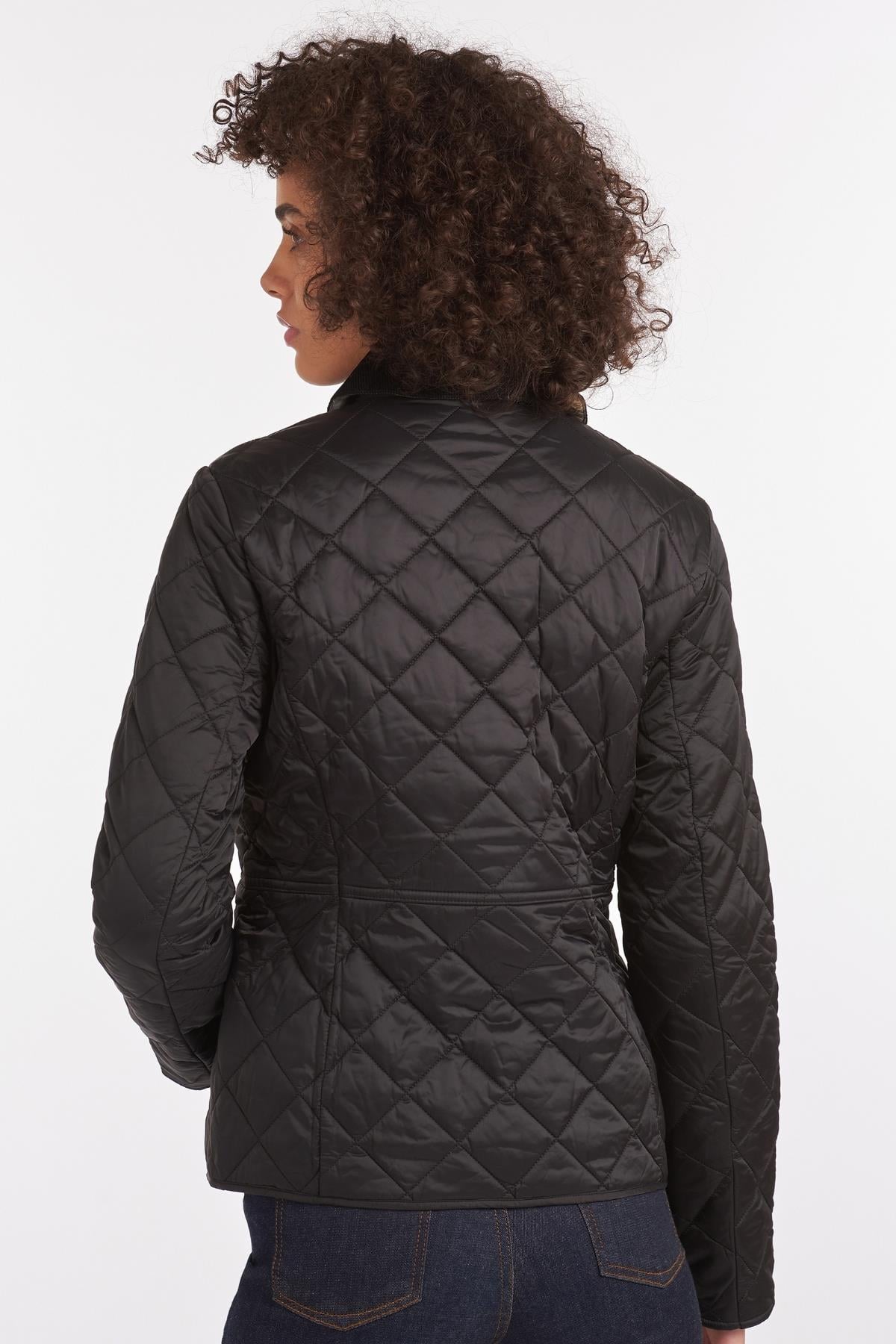 Barbour Deveron Kapitone Ceket BK91 Black/Olive