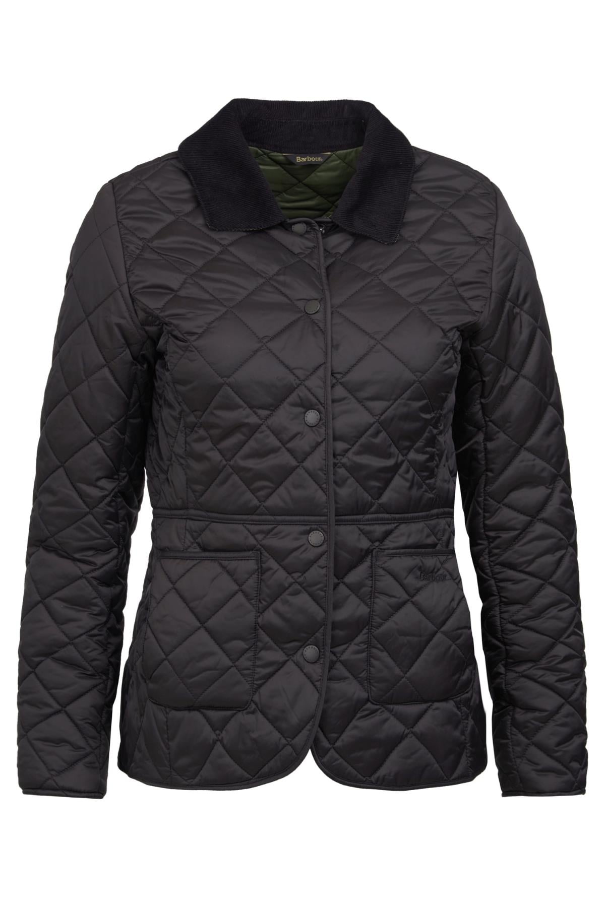 Barbour Deveron Kapitone Ceket BK91 Black/Olive
