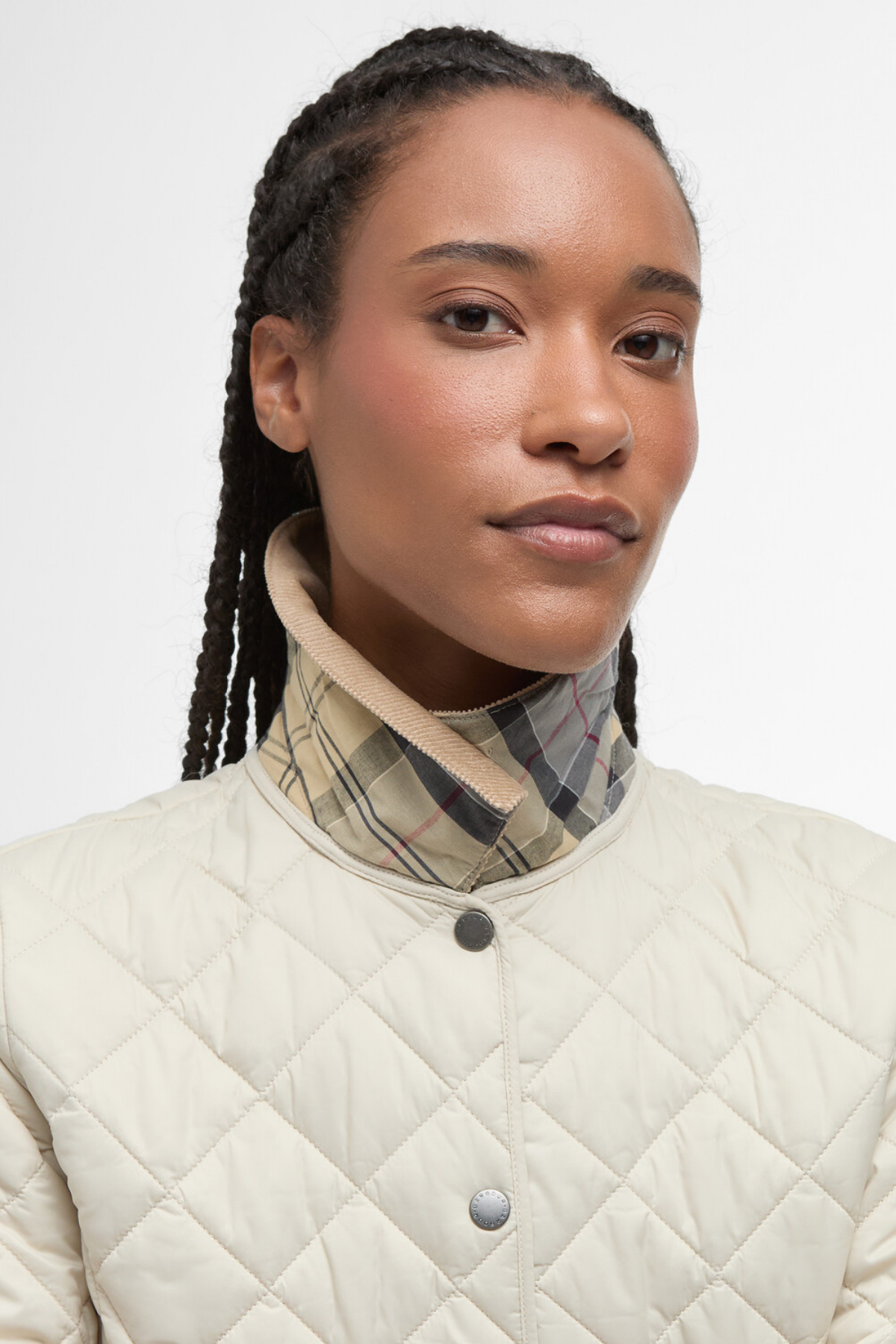 Barbour Deveron Kapitone Ceket CR52 Light Pearl/Pale Pink