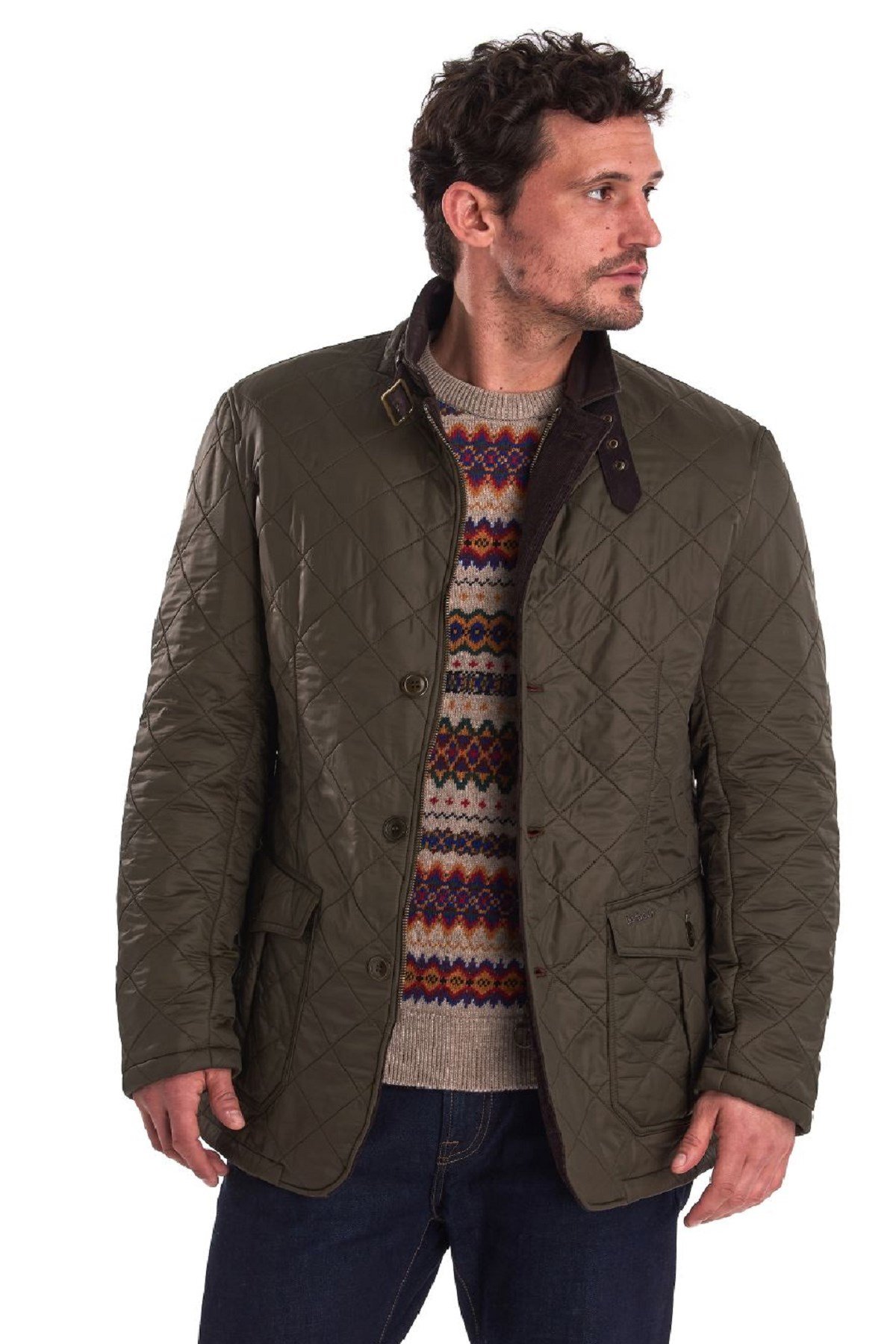 Barbour Doister Polar Fleece Kapitone Ceket OL71 Olive