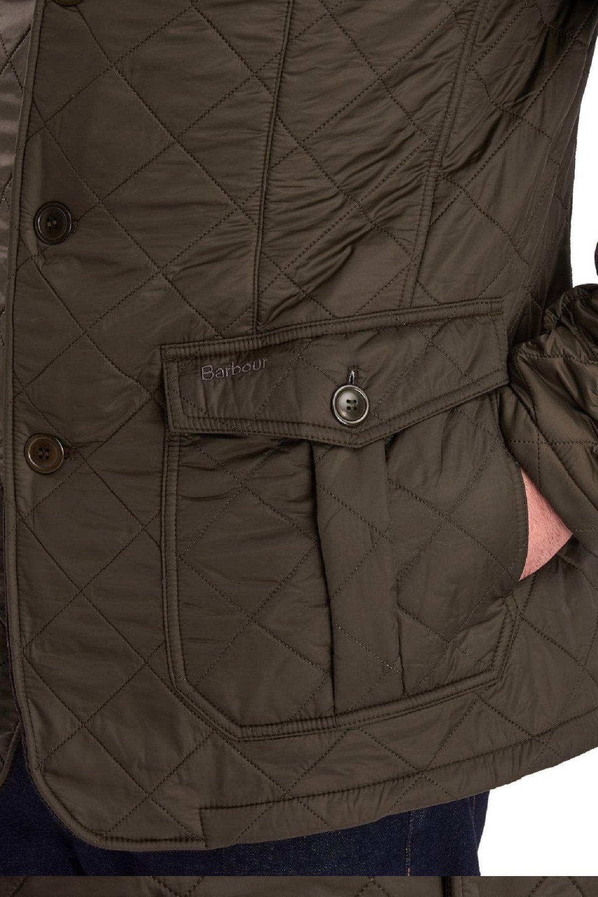 Barbour Doister Polar Fleece Kapitone Ceket OL71 Olive