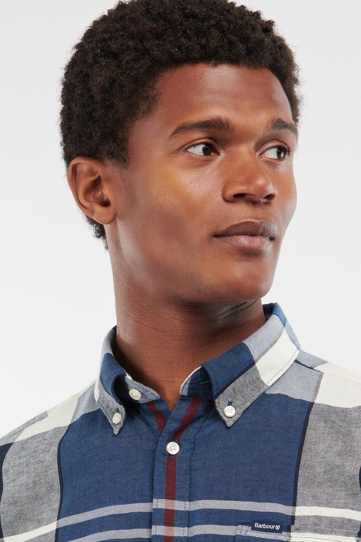 Barbour Douglas S/S Tailored Gömlek NY58 Summer Navy