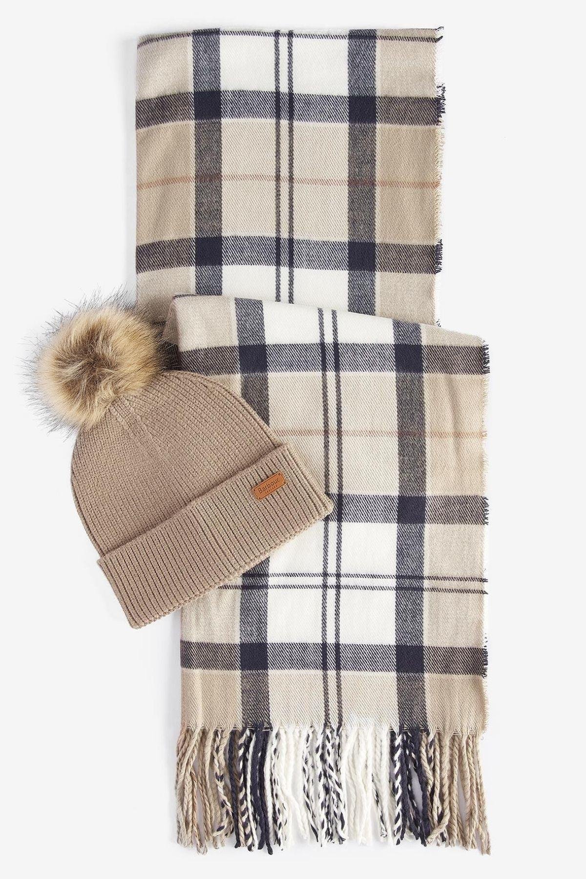 Barbour Dover Bere & Hailes Scarf Gift Set BE71 Rosewood