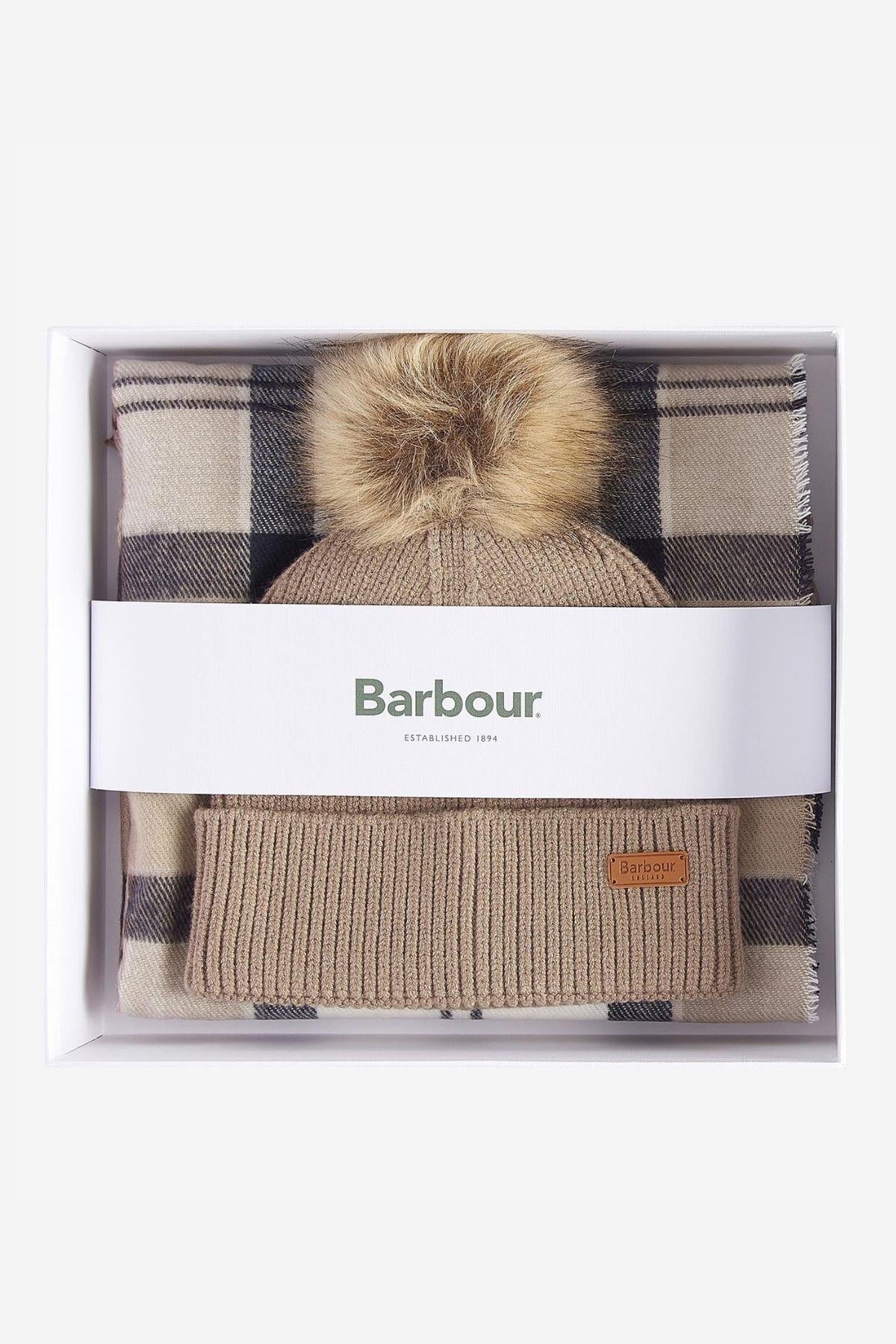 Barbour Dover Bere & Hailes Scarf Gift Set BE71 Rosewood
