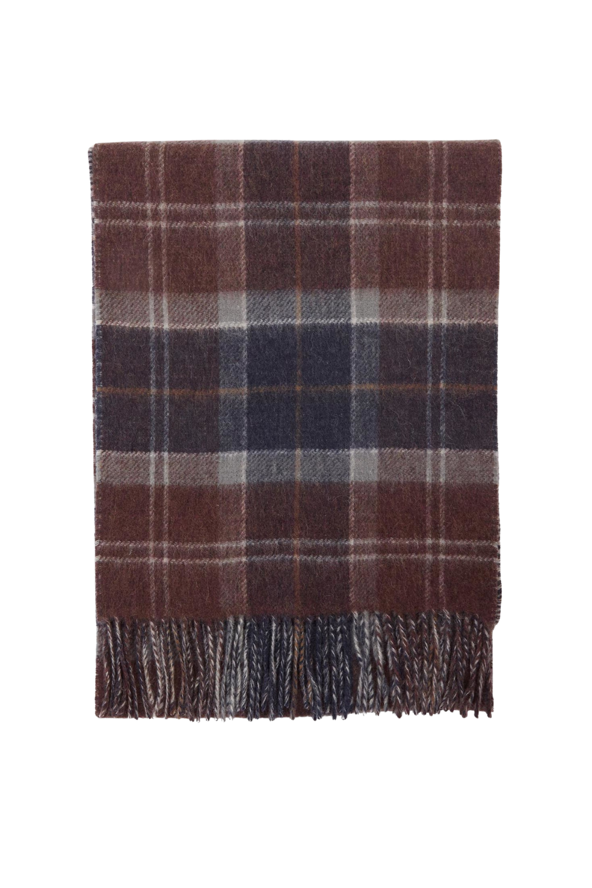 Barbour Dramside Çift Taraflı Atkı TN38 Midnight Oak Tartan