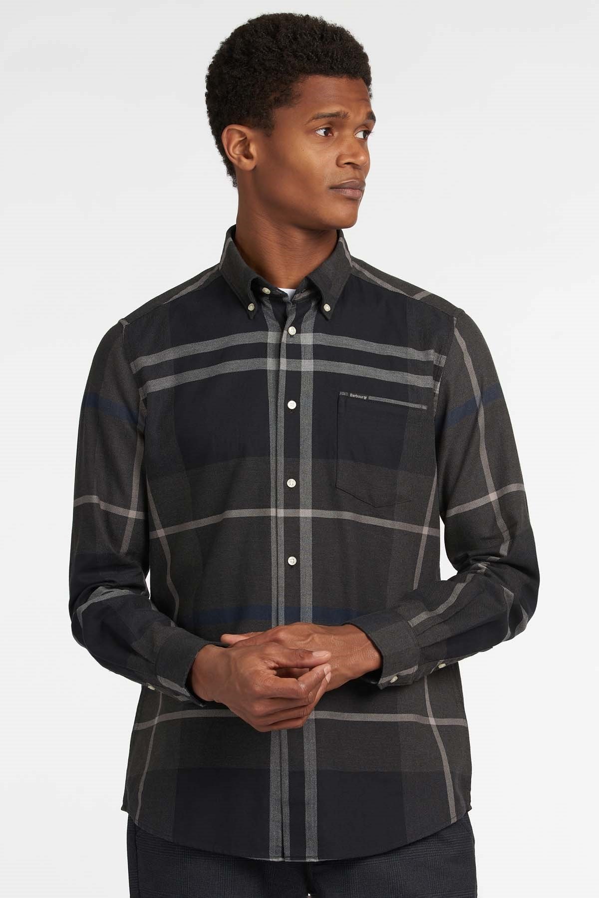 Barbour Dunoon Tailored Gömlek GY38 Graphit