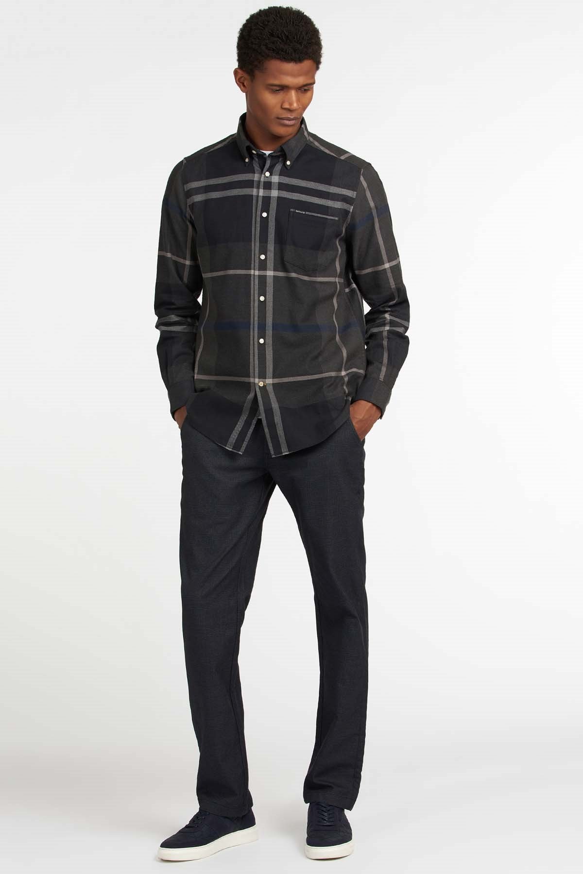 Barbour Dunoon Tailored Gömlek GY38 Graphit