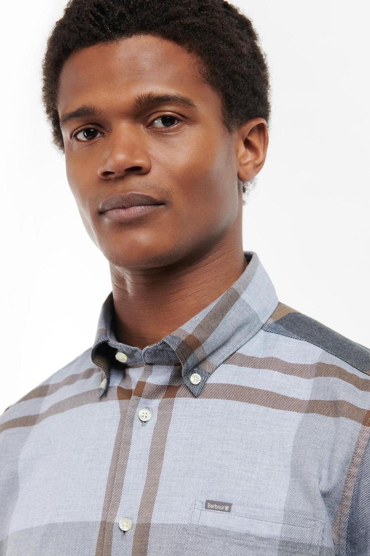 Barbour Dunoon Tailored Gömlek TN86 Greystone