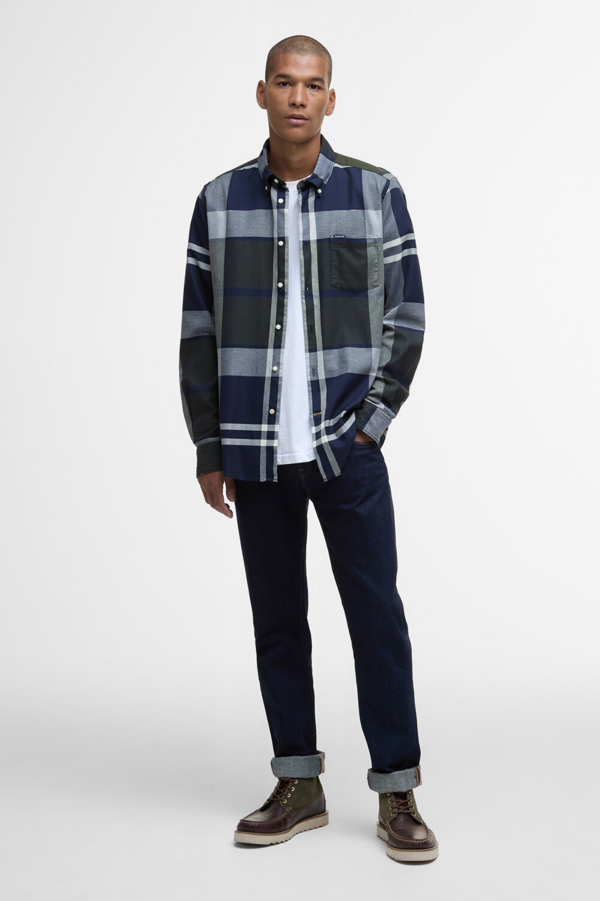 Barbour Dunoon Tailored Tartan Gömlek TN10 Fernwood Tartan