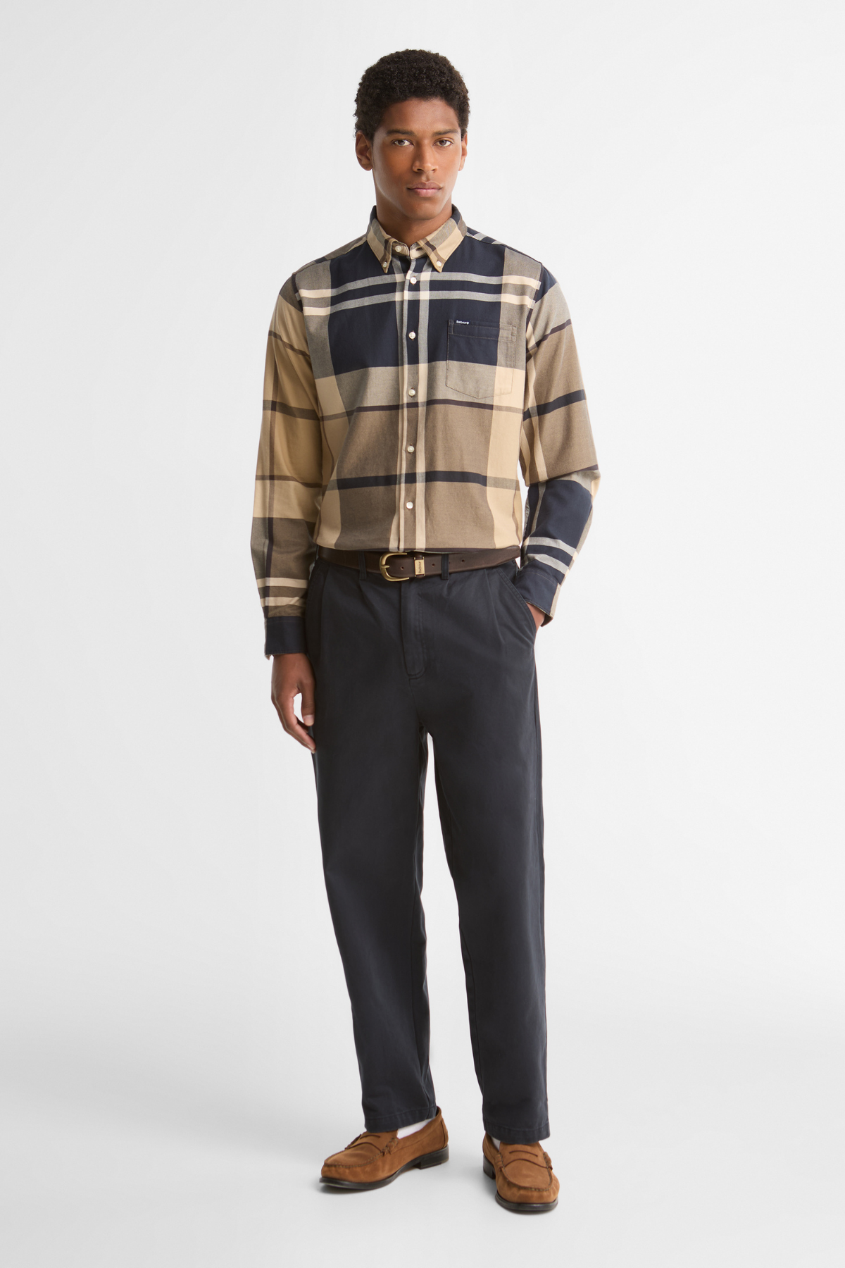 Barbour Dunoon Tailored Tartan Gömlek TN39 Birchwood Dress Tartan