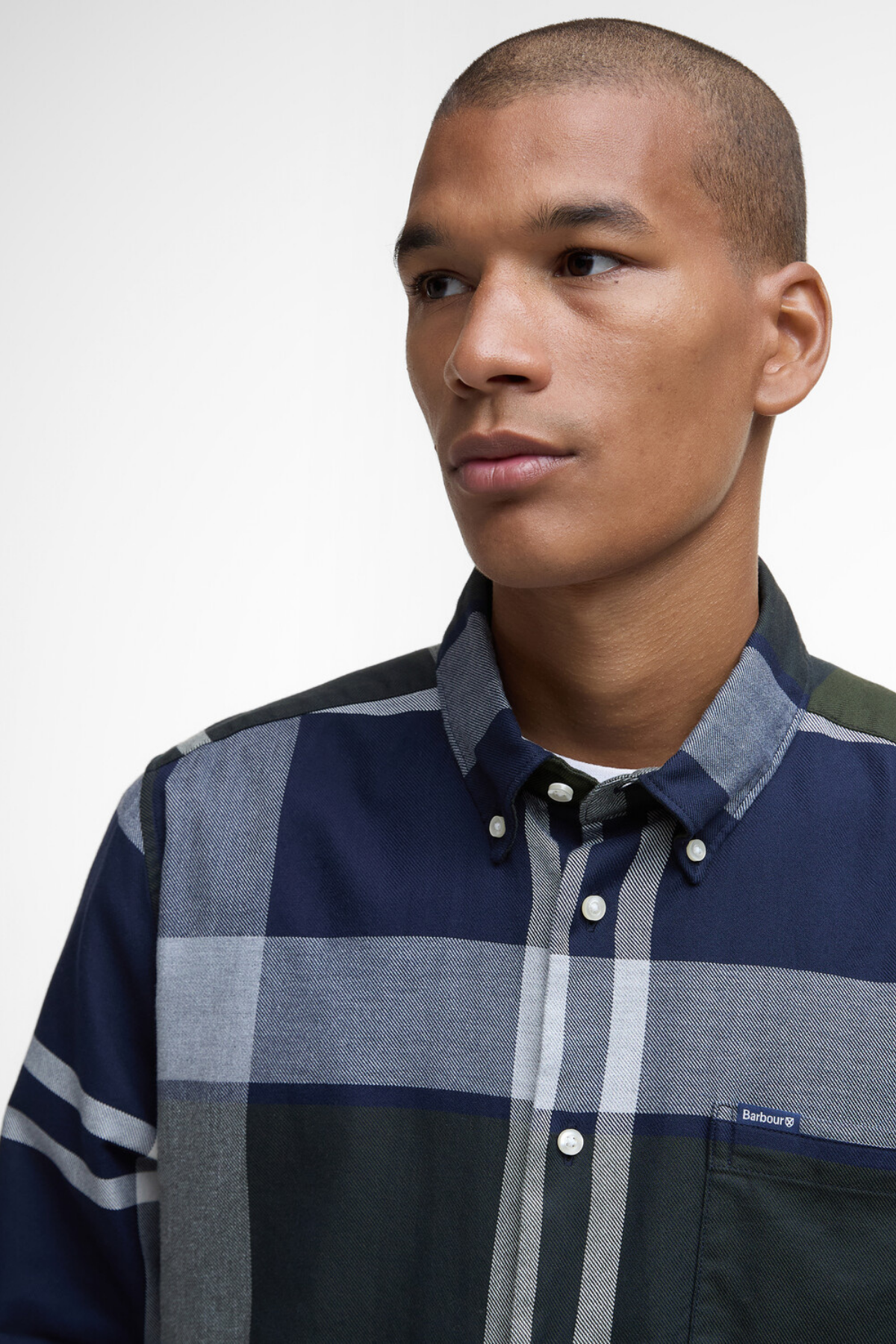 Barbour Dunoon Tailored Tartan Gömlek TN10 Fernwood Tartan