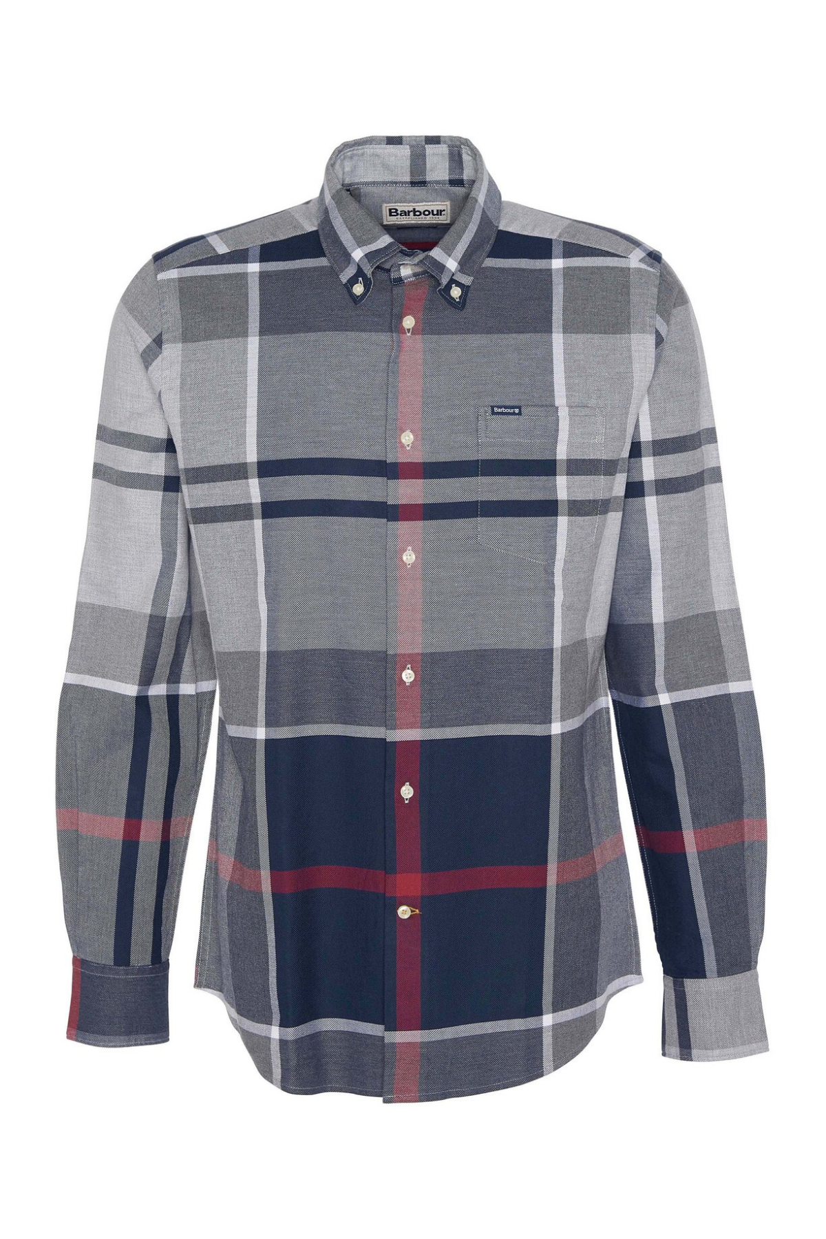 Barbour Dunoon Tailored Tartan Gömlek TN21 Blue Granite
