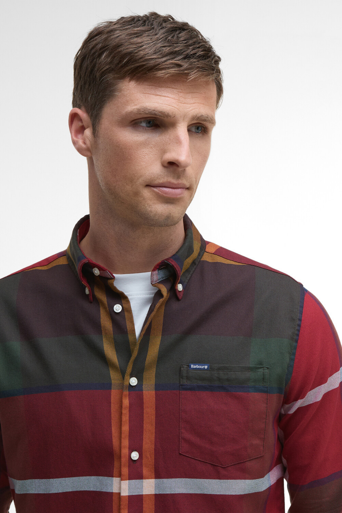 Barbour Dunoon Tailored Tartan Gömlek TN69 Winterberry Tartan