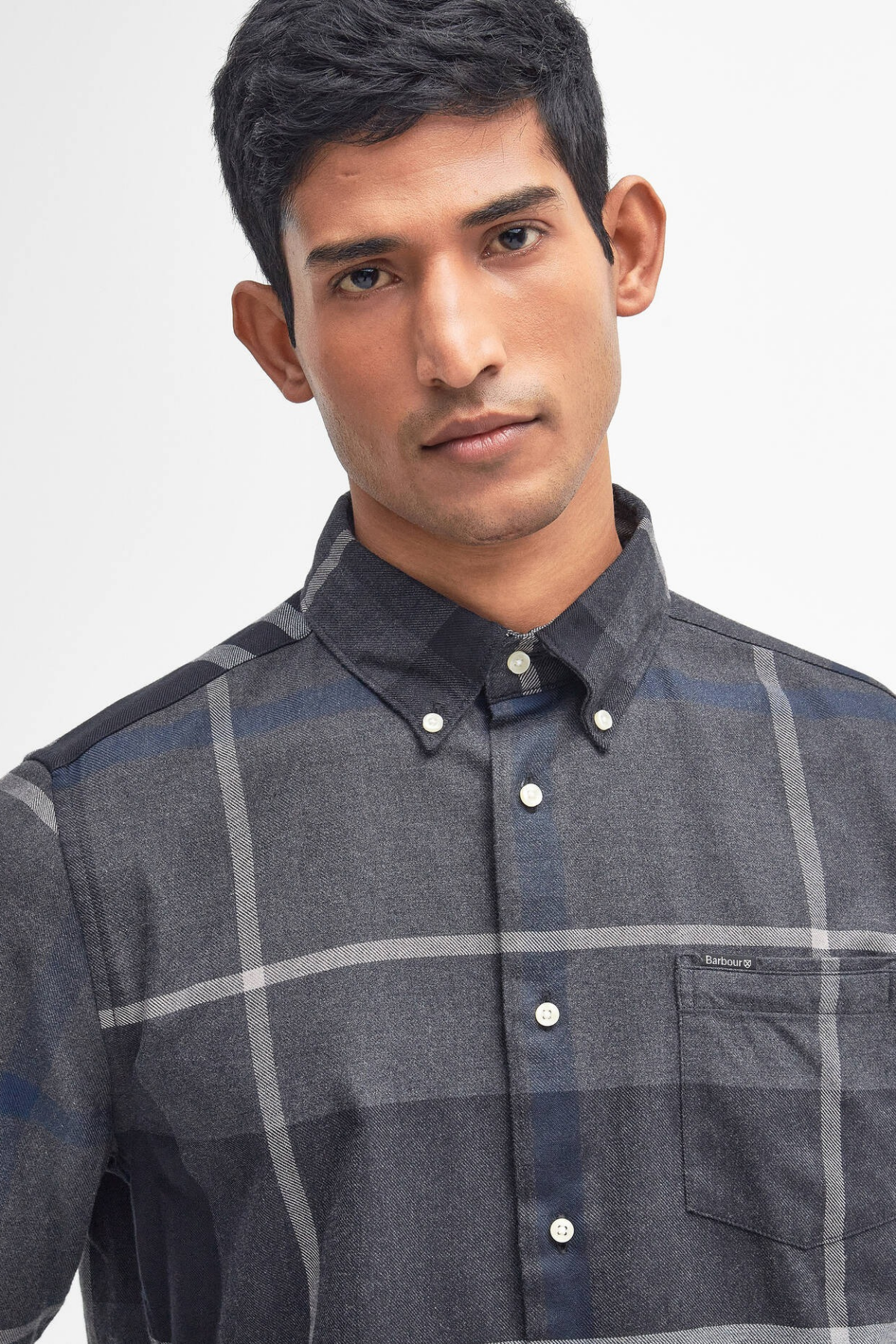 Barbour Dunoon Tailored Tartan Gömlek GY38 Graphit