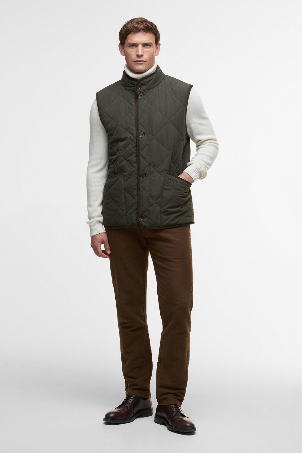 Barbour Edale Kapitone Yelek OL91 Dk. Olıve