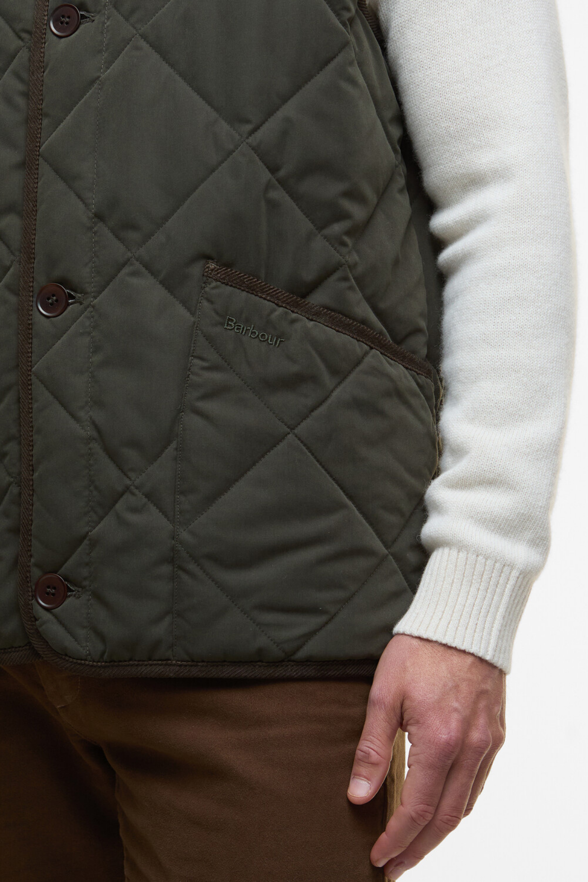Barbour Edale Kapitone Yelek OL91 Dk. Olıve