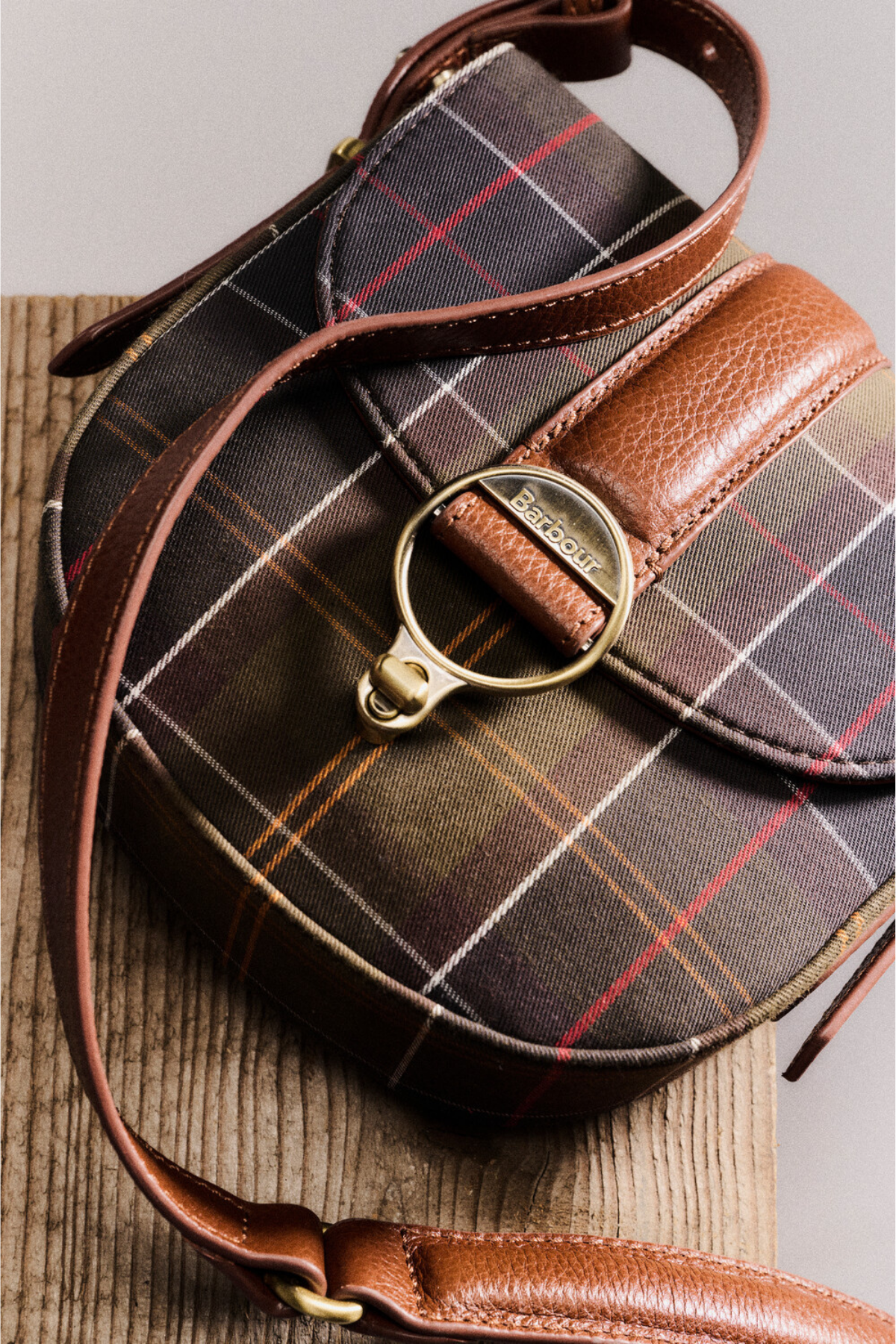 Barbour Elm Tartan Çapraz Çanta TN11 Classic Tartan