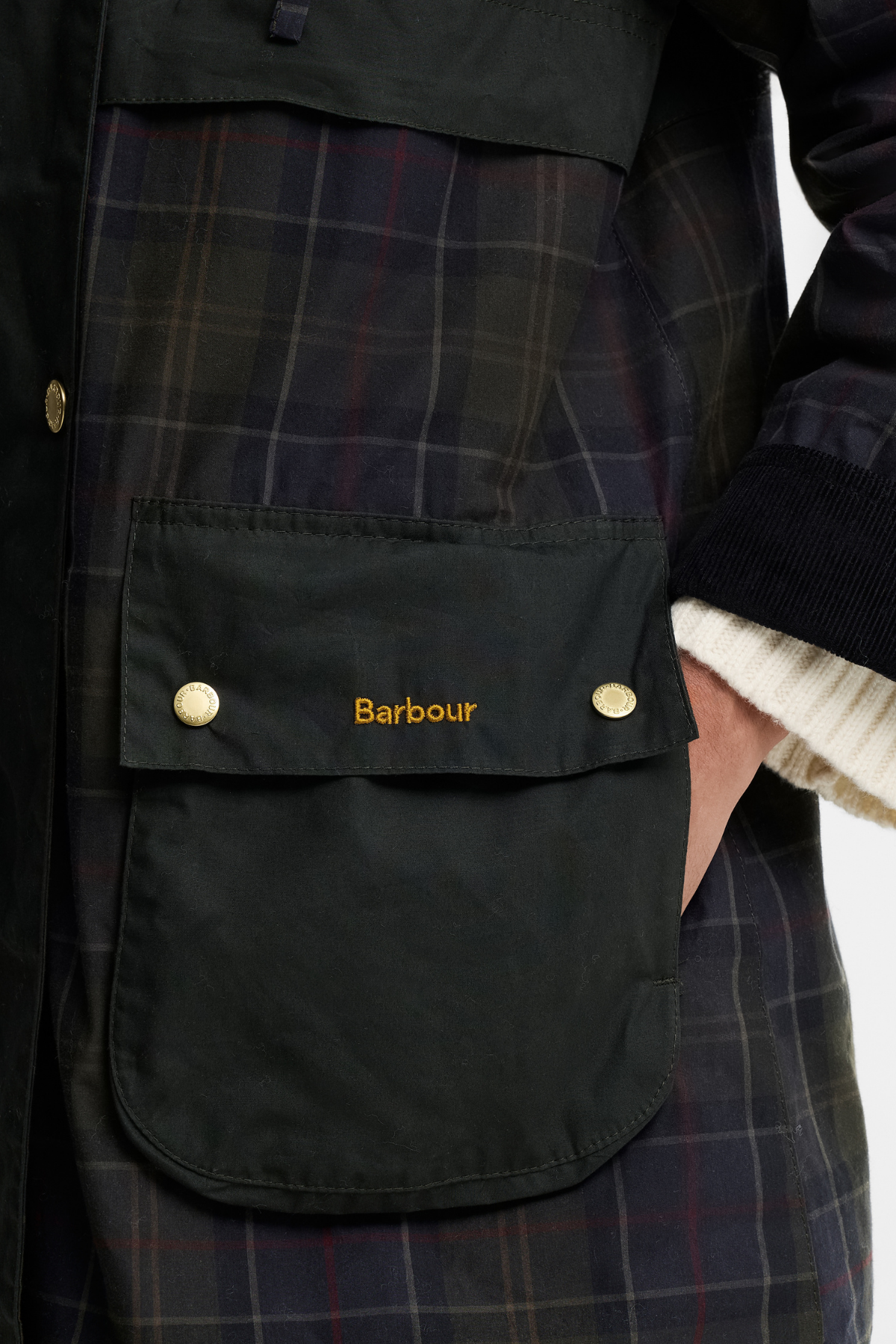 Barbour Elsie Casual Ceket TN11 Shadow Classic Dk Fern Mixed Tartan