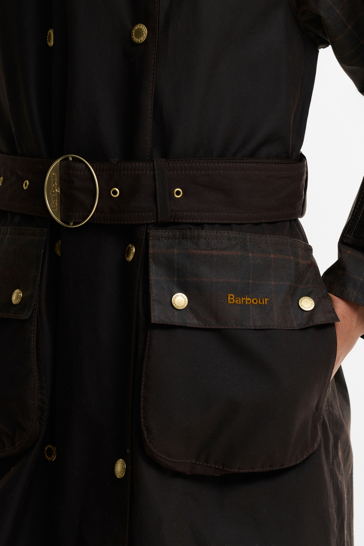 Barbour Elva Yağlı Ceket RU91 Rustic Muted Mixed Tartan