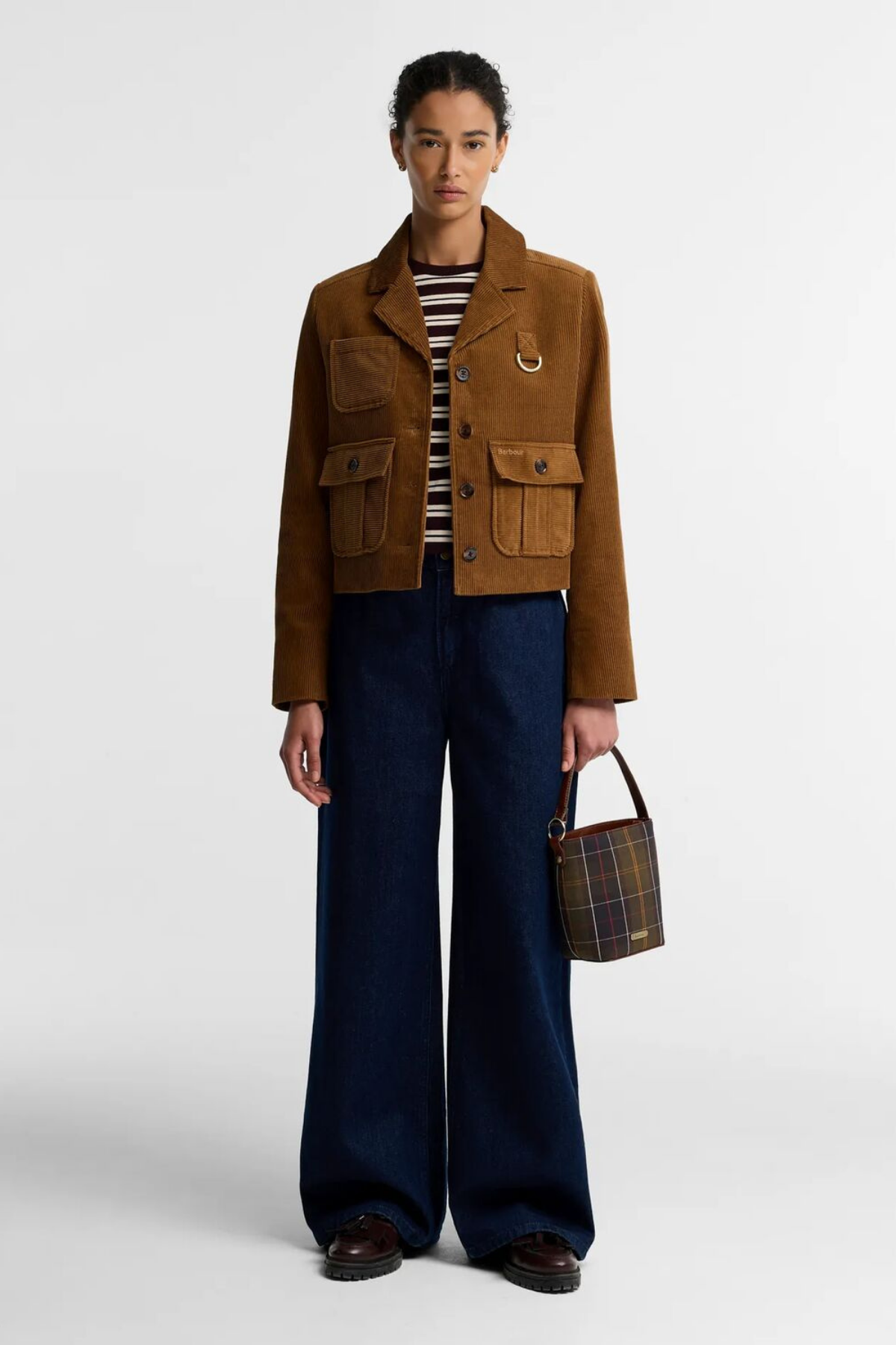 Barbour Emmy Casual Ceket SN71 Tan Shadow Classic