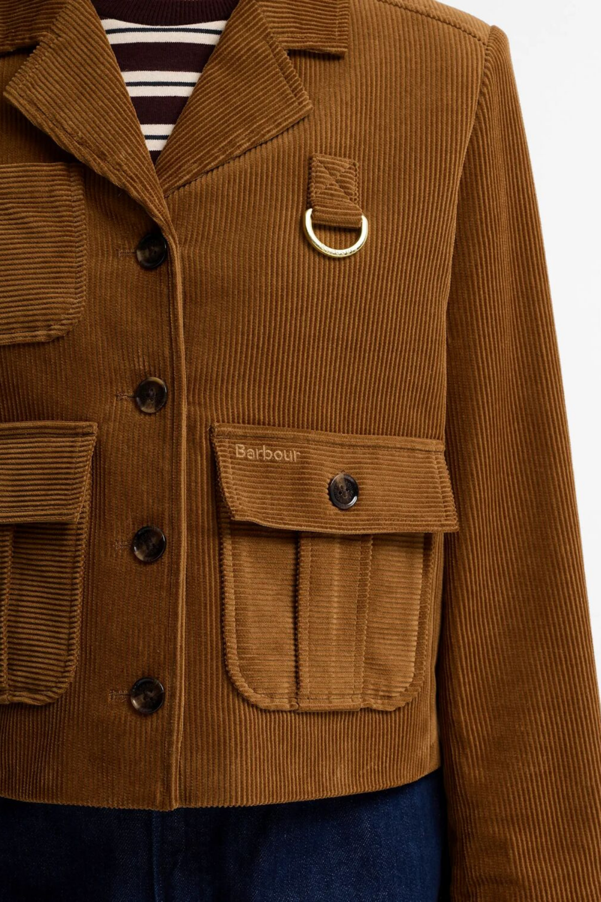 Barbour Emmy Casual Ceket SN71 Tan Shadow Classic