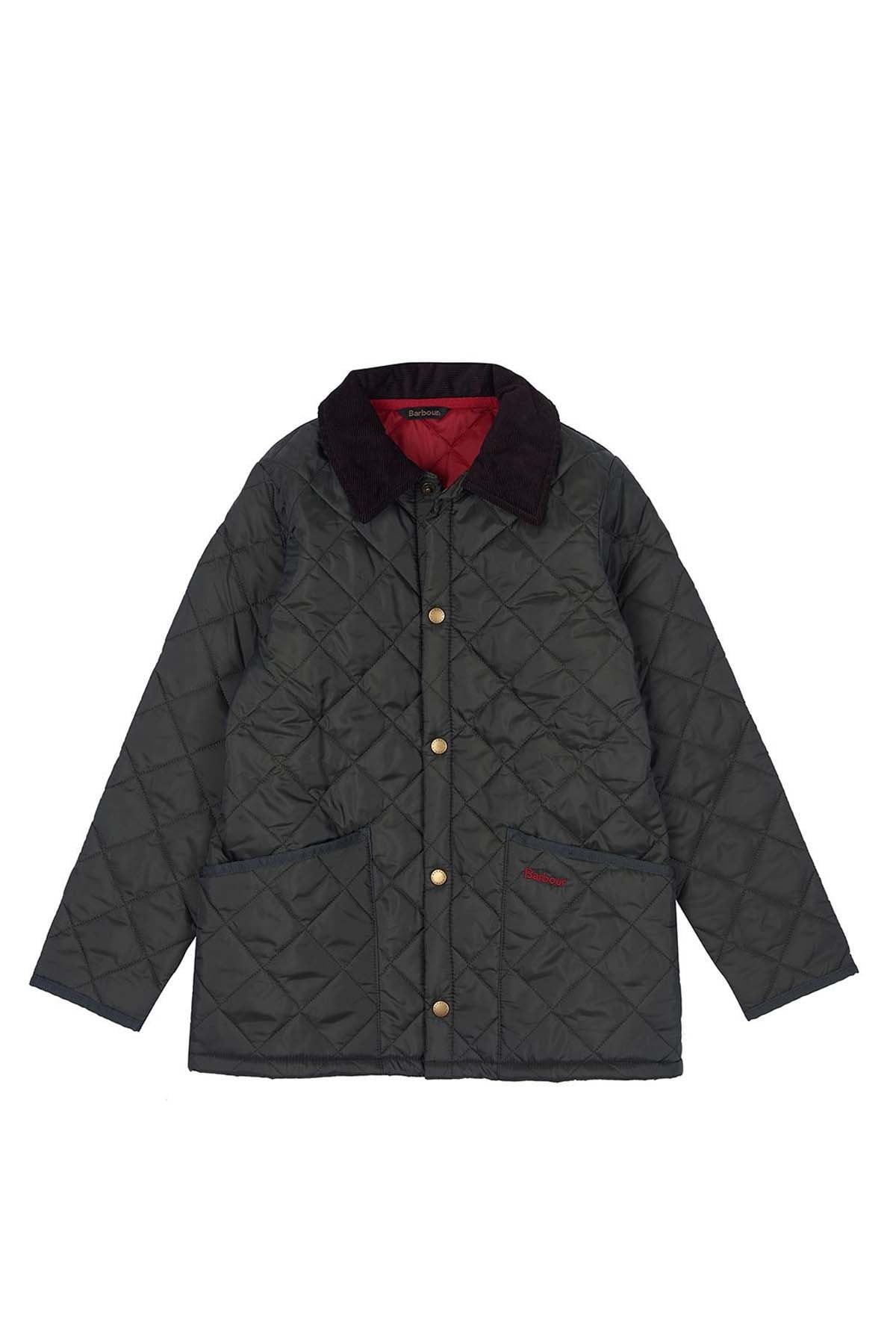 Barbour Erkek Çocuk Liddesdale Kapitone Ceket Olive/Red