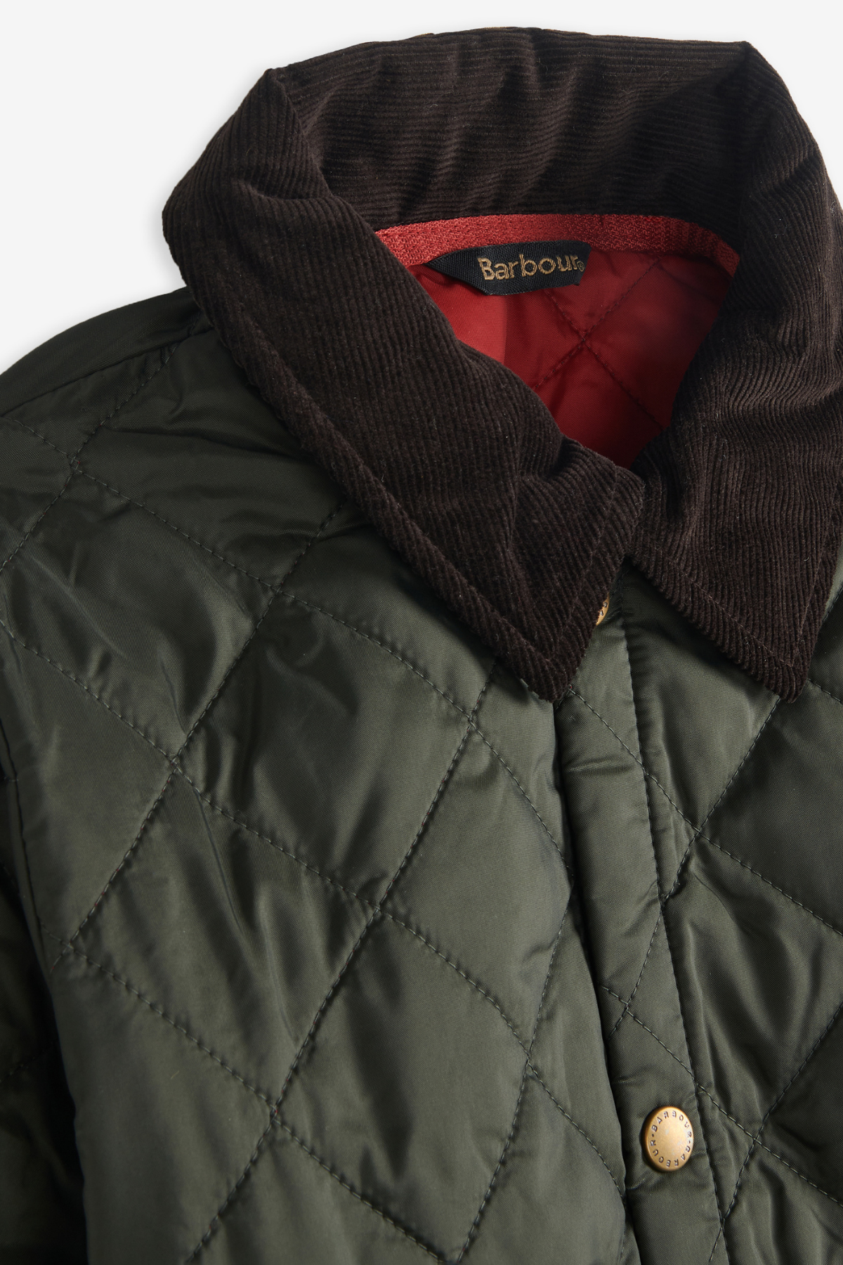 Barbour Erkek Çocuk Liddesdale Kapitone Ceket OL75 Olive-Red
