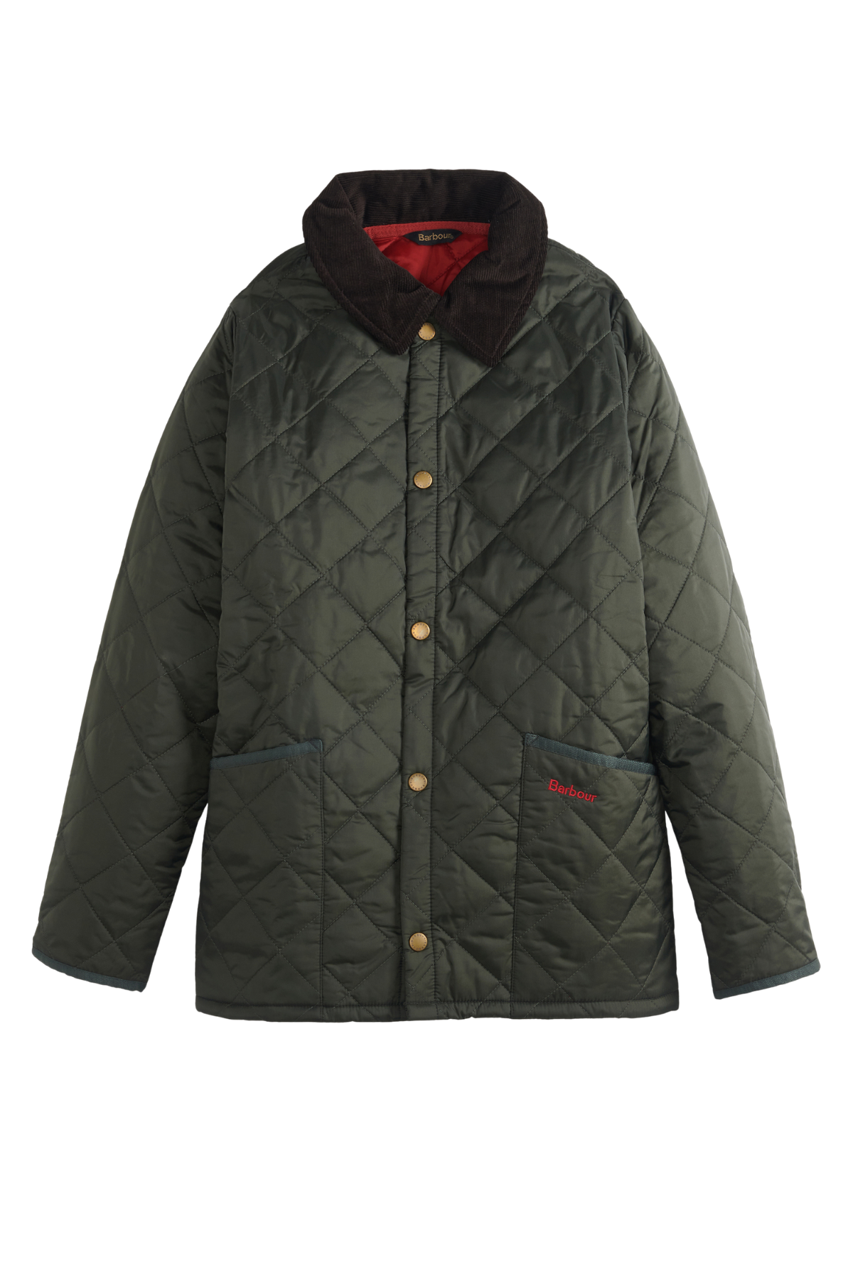 Barbour Erkek Çocuk Liddesdale Kapitone Ceket OL75 Olive-Red