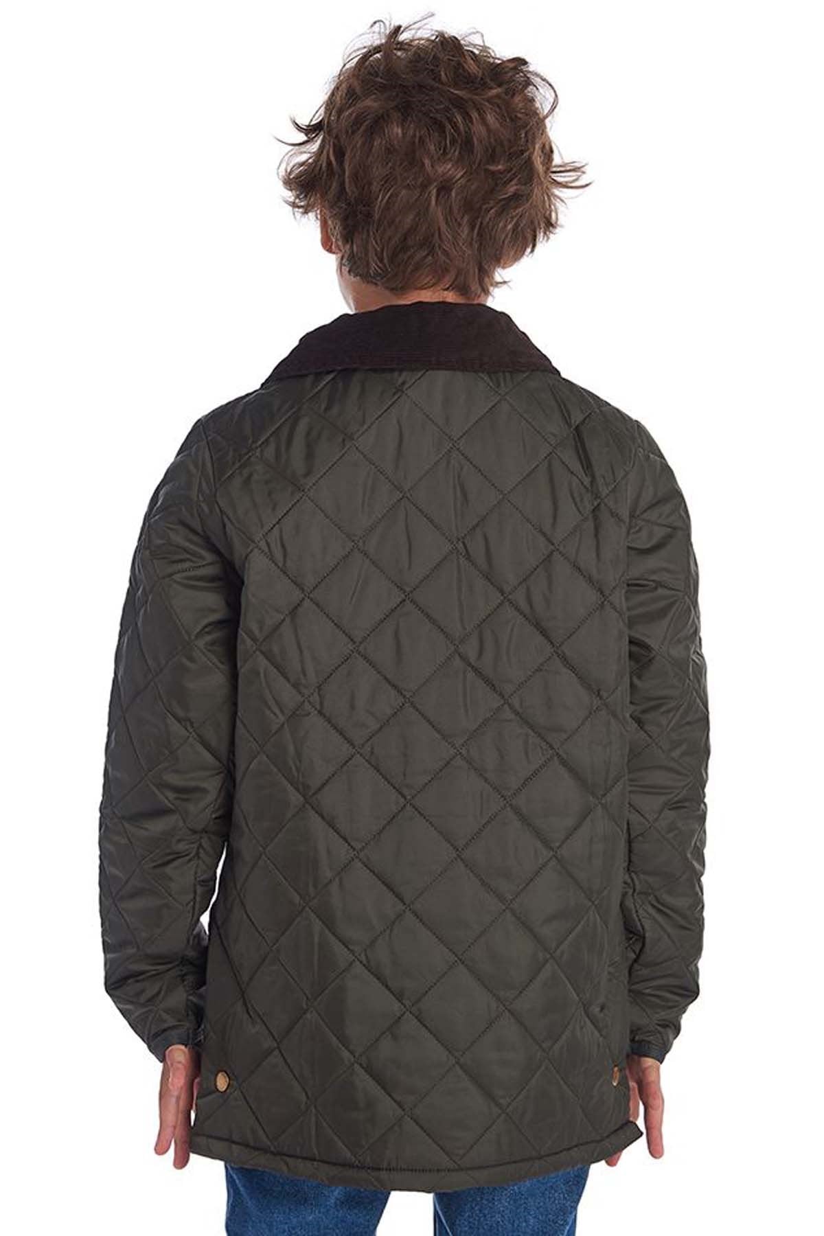 Barbour Erkek Çocuk Liddesdale Kapitone Ceket Olive/Red
