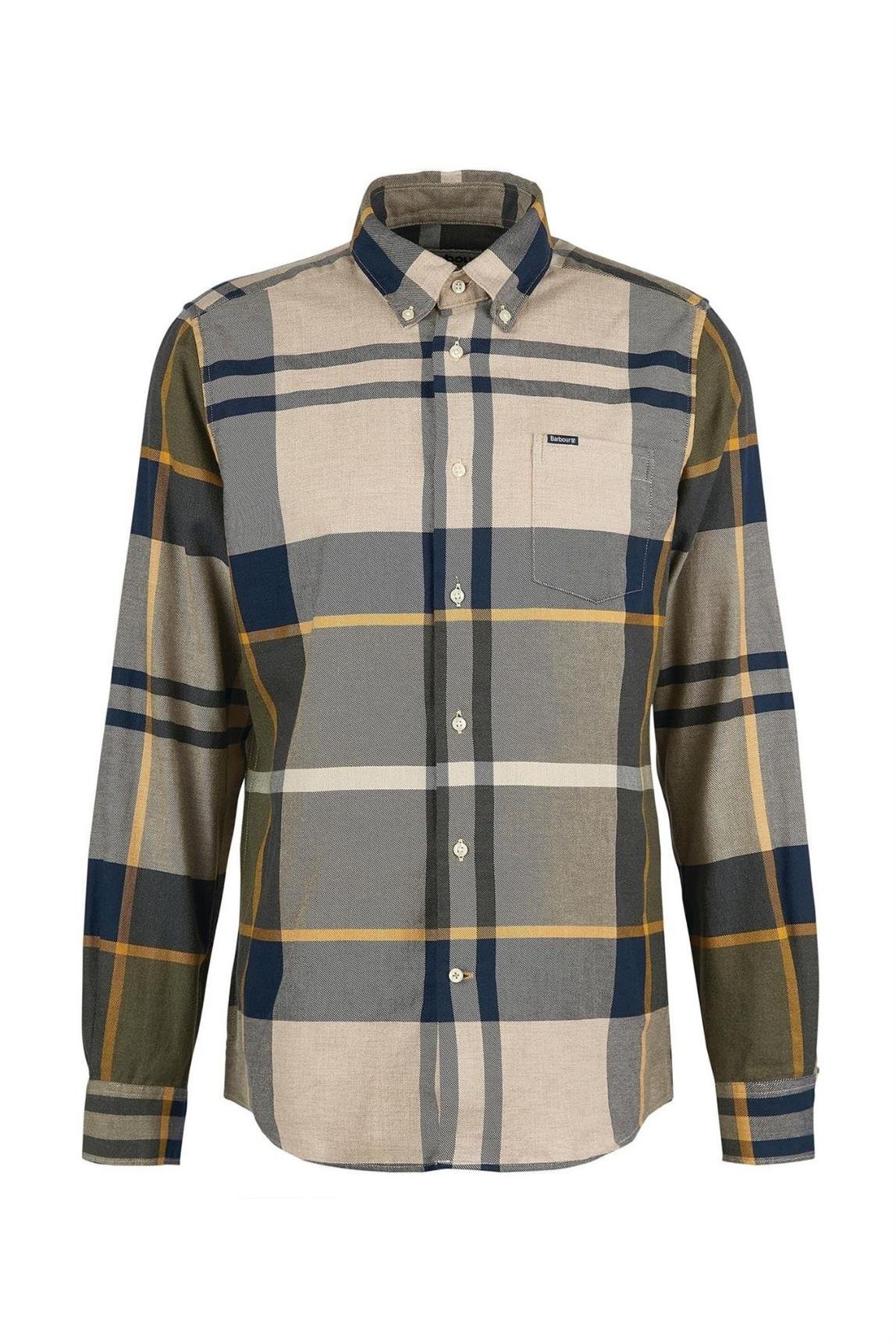 Barbour Erkek Dunoon Tailored Gömlek TN16 Forest Mist Tartan