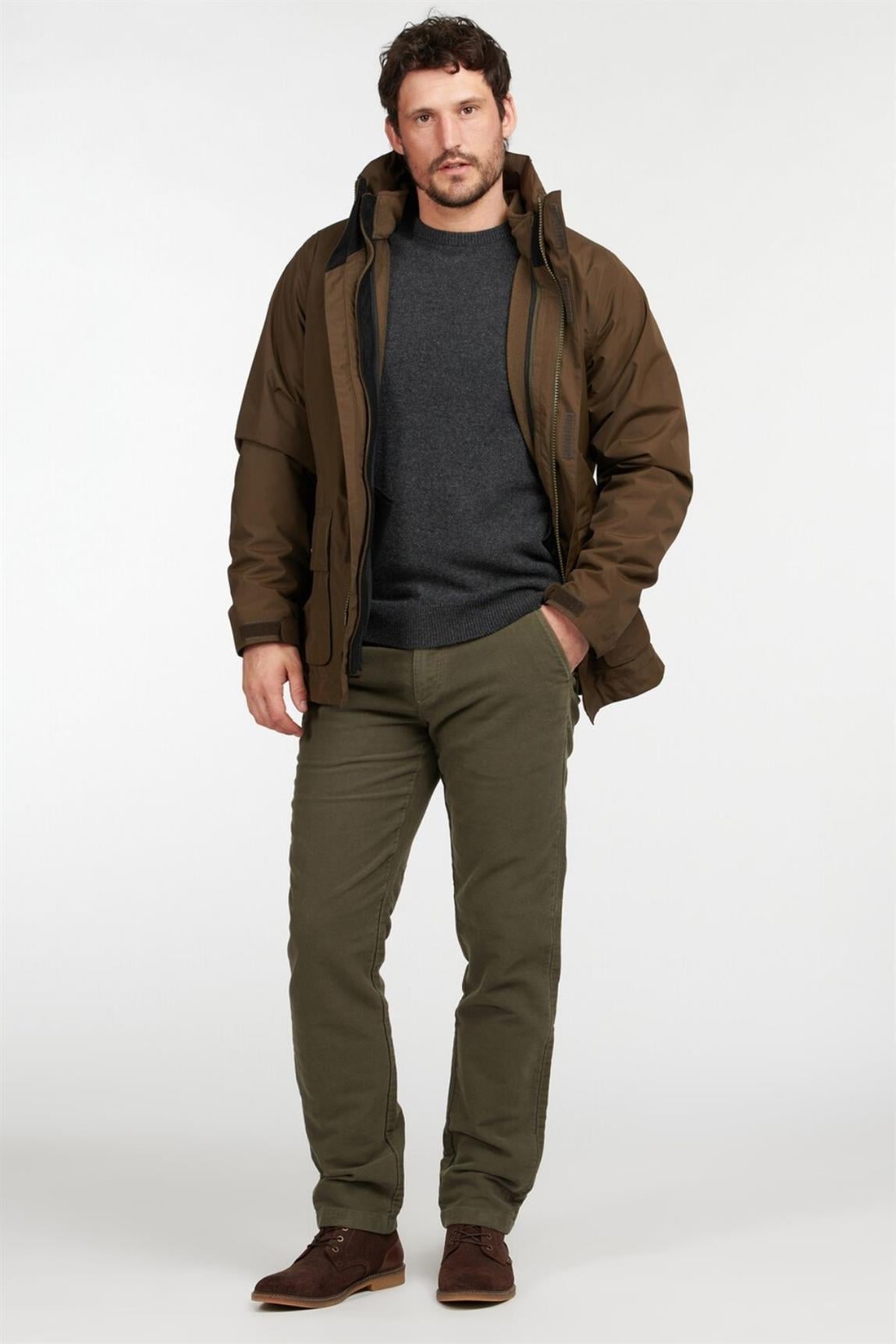 Barbour Erkek Neus Mlskn Tr City Pantolon OL71 Dk Olive