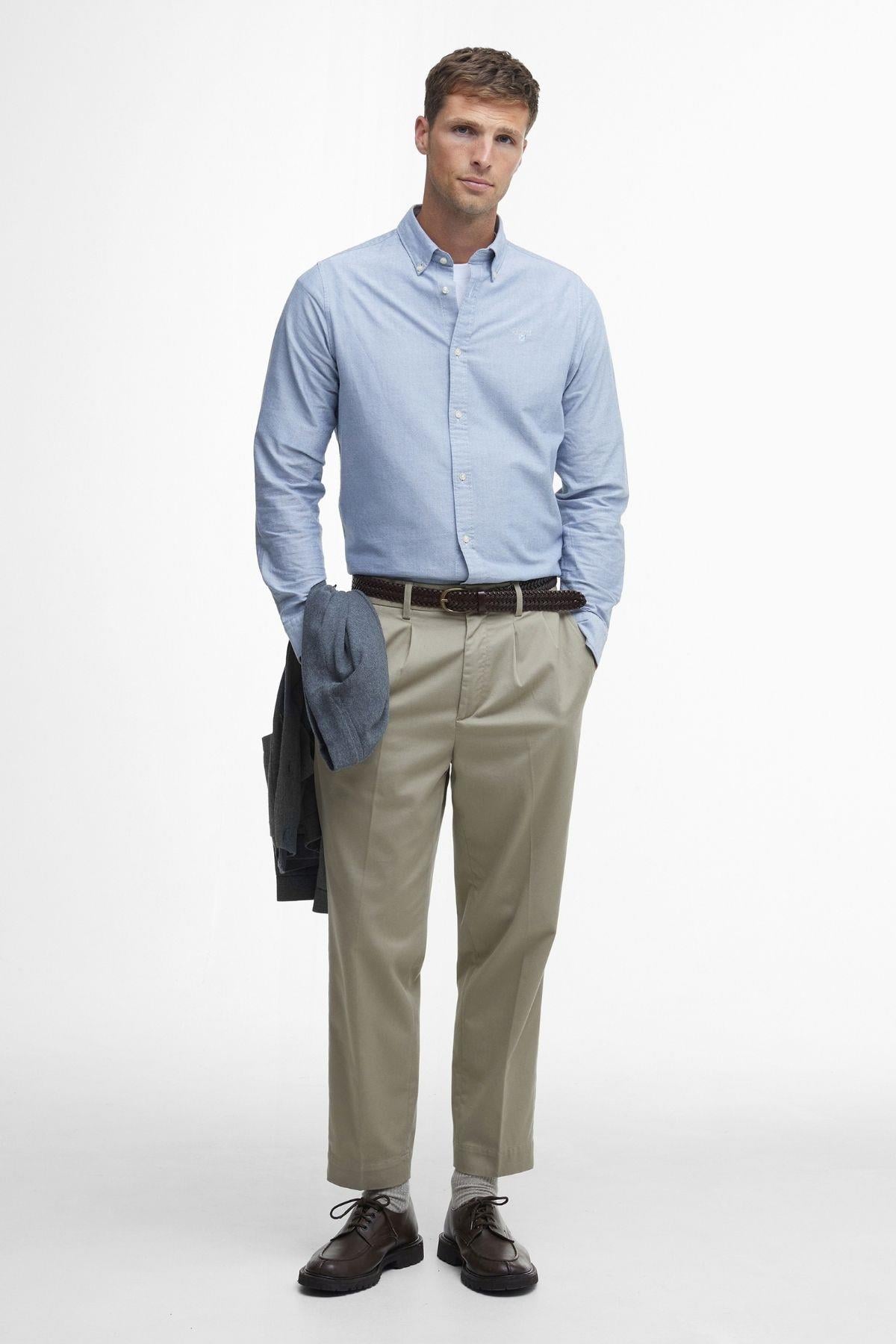 Barbour Erkek Oxtown Tailored Gömlek BL14 Dark Chambray